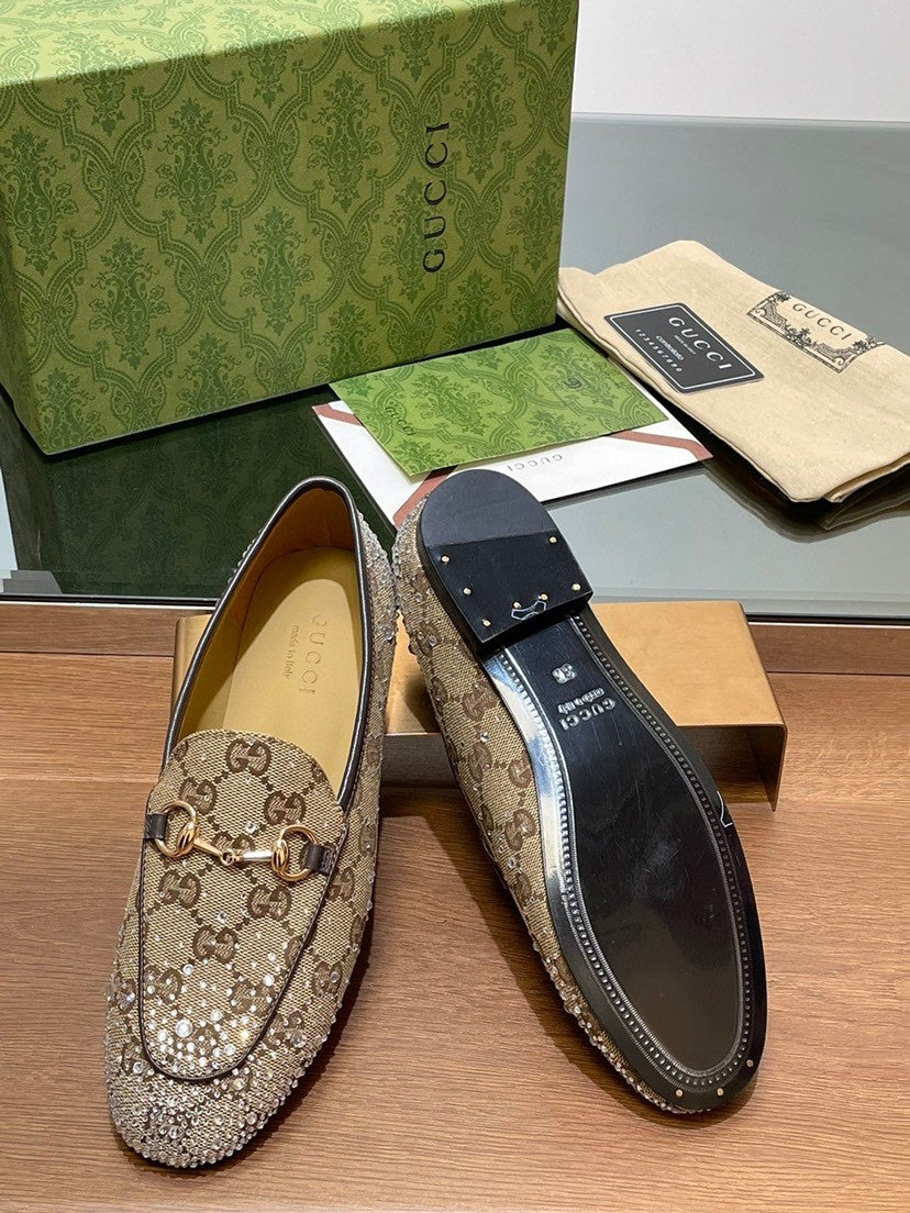 Fashion crystal diamond loafers
