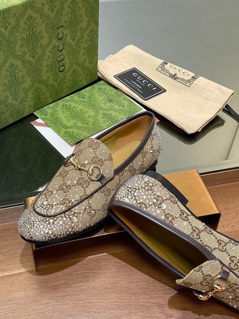 Fashion crystal diamond loafers