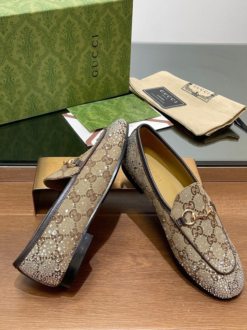 Fashion crystal diamond loafers