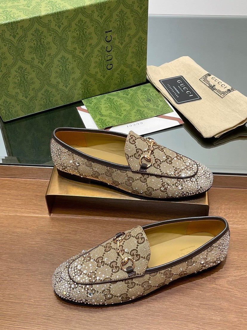 Fashion crystal diamond loafers