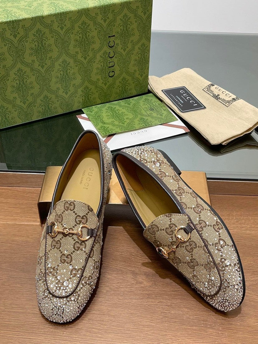 Fashion crystal diamond loafers