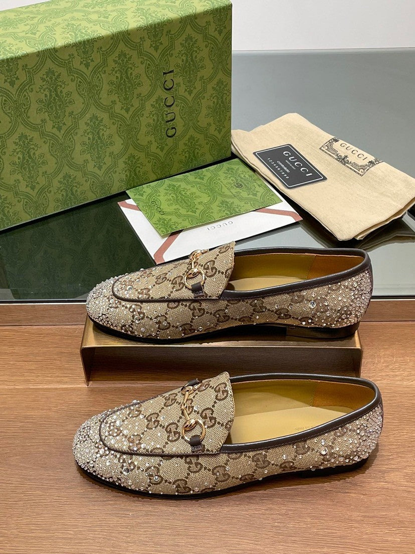 Fashion crystal diamond loafers