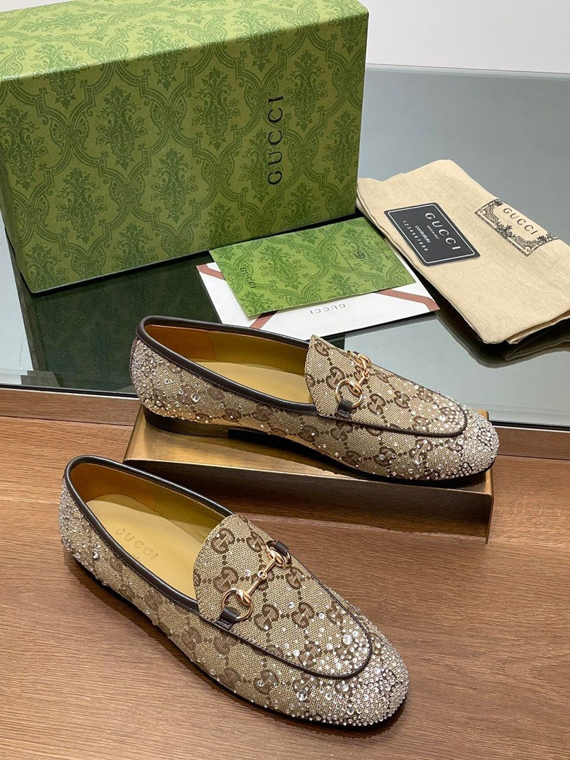 Fashion crystal diamond loafers