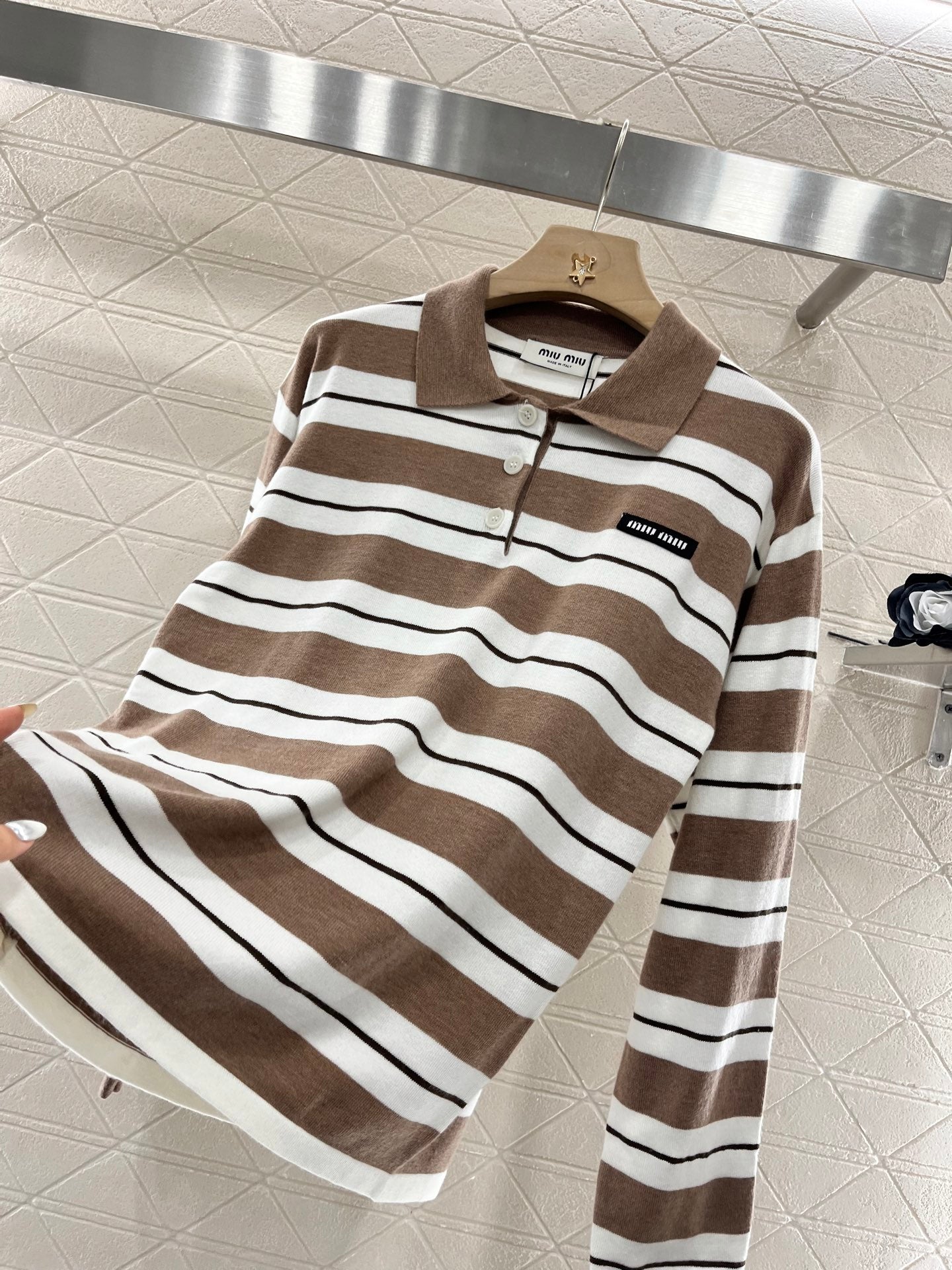 new color matching striped long sleeve top