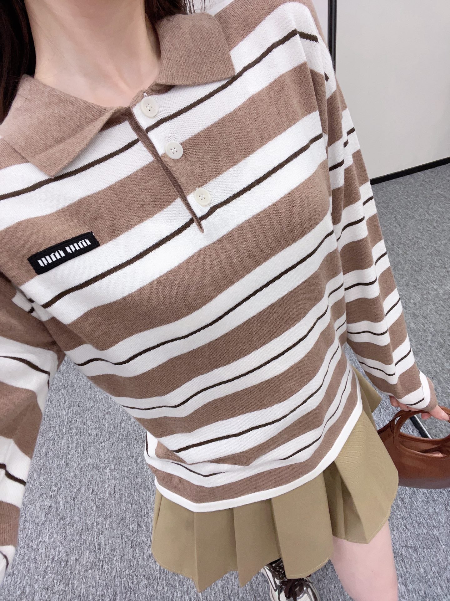 new color matching striped long sleeve top