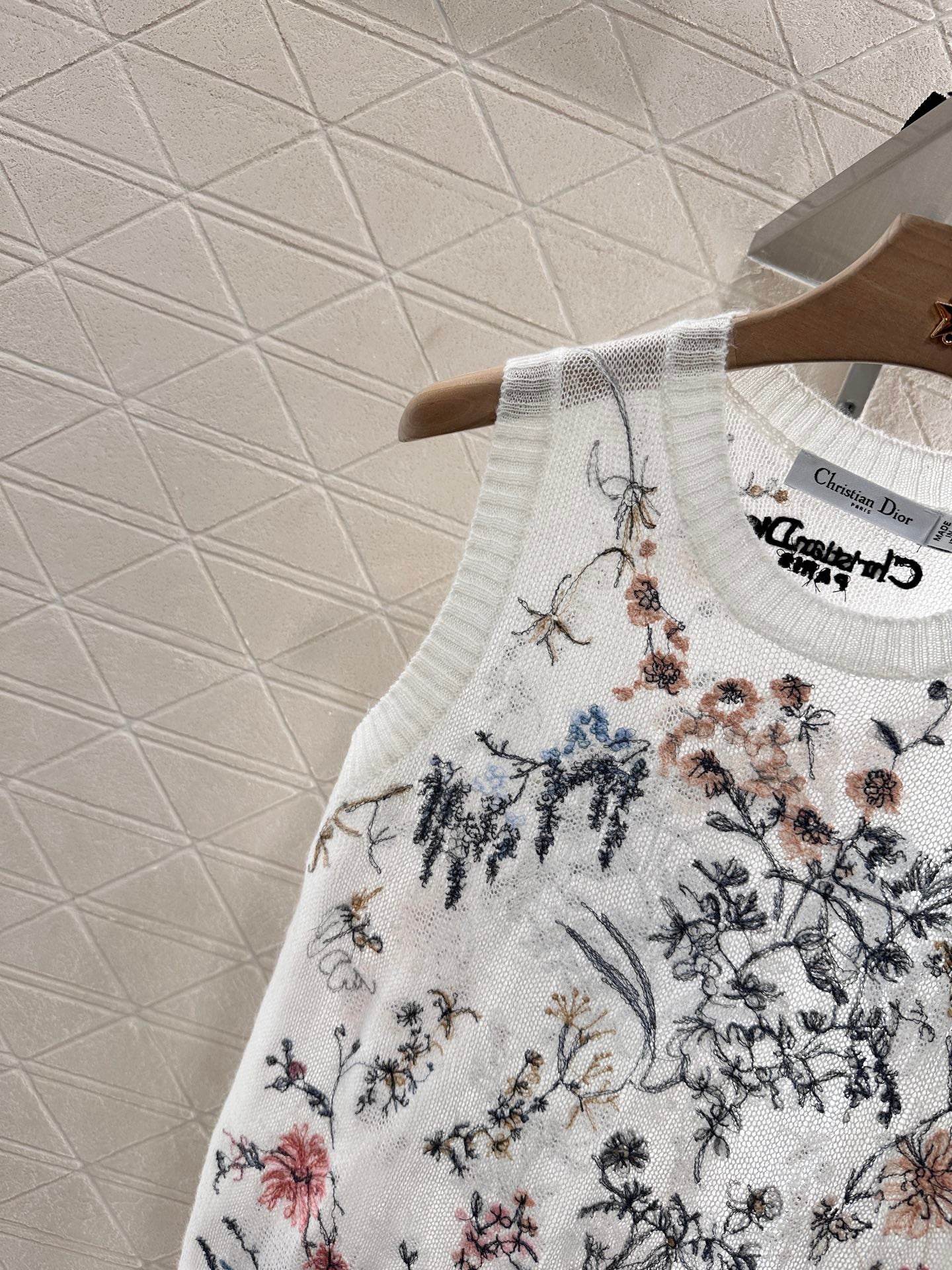 25ss embroidered knitted vest