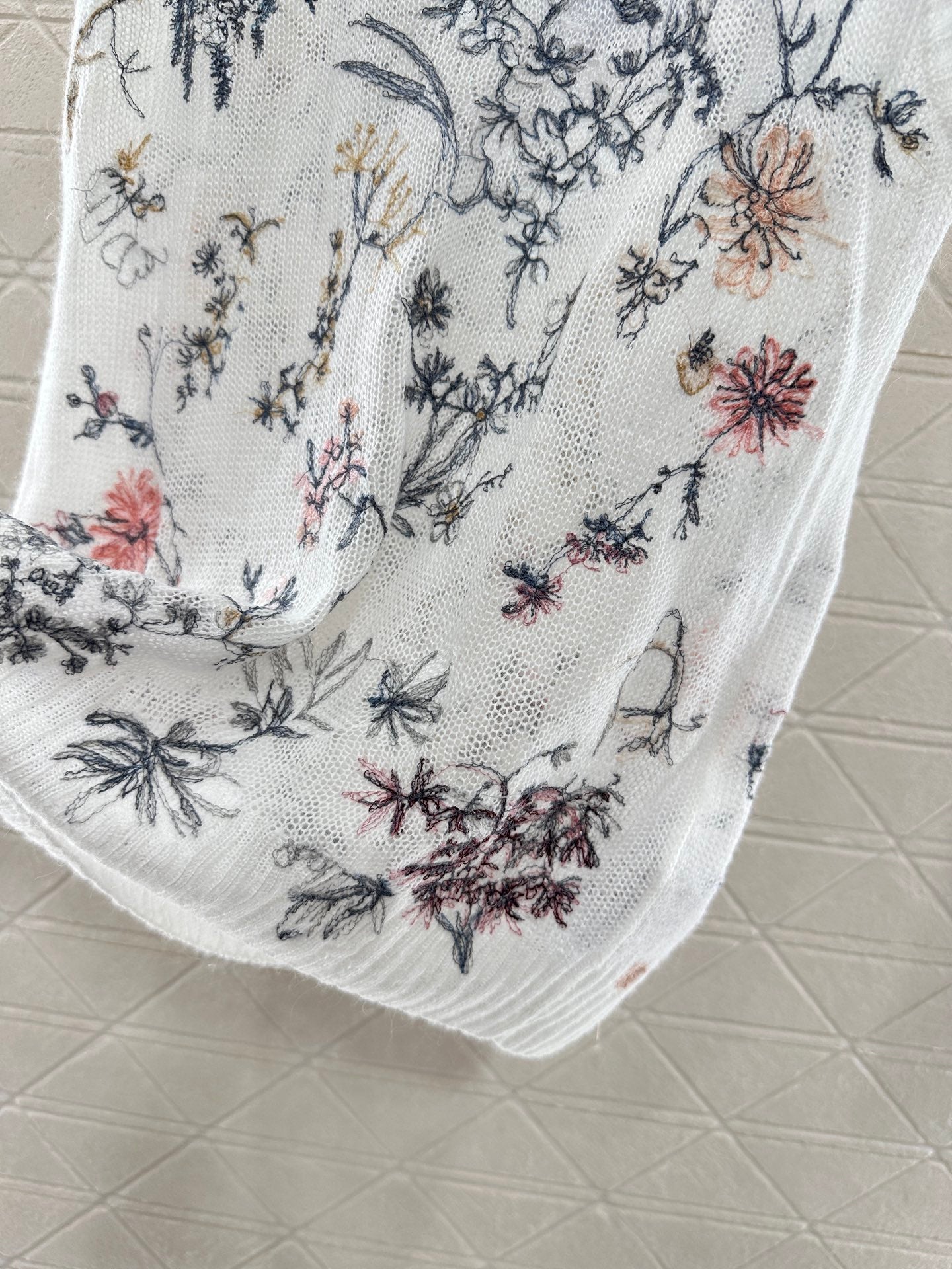 25ss embroidered knitted vest