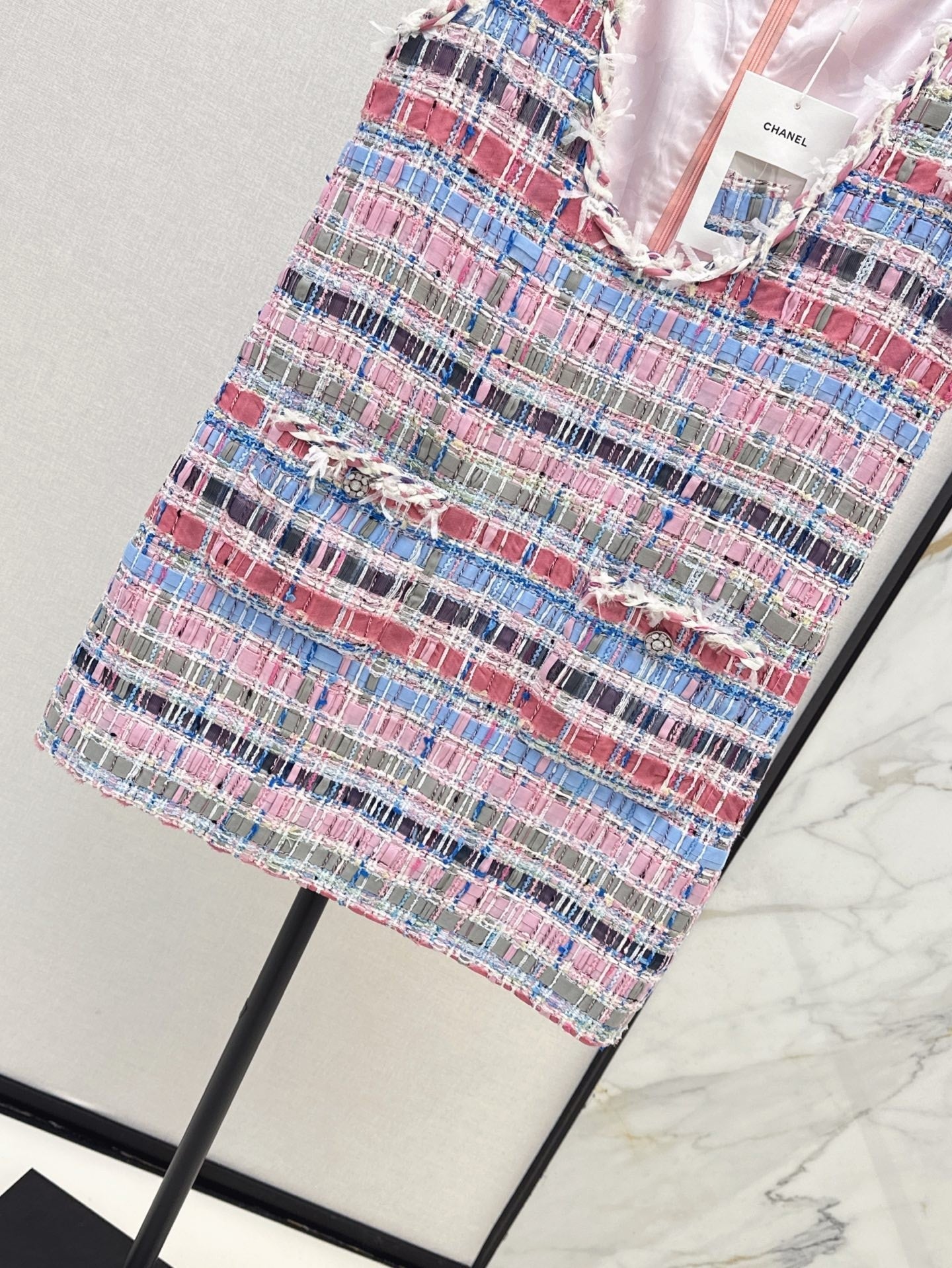 25ss tweed sleeveless dress