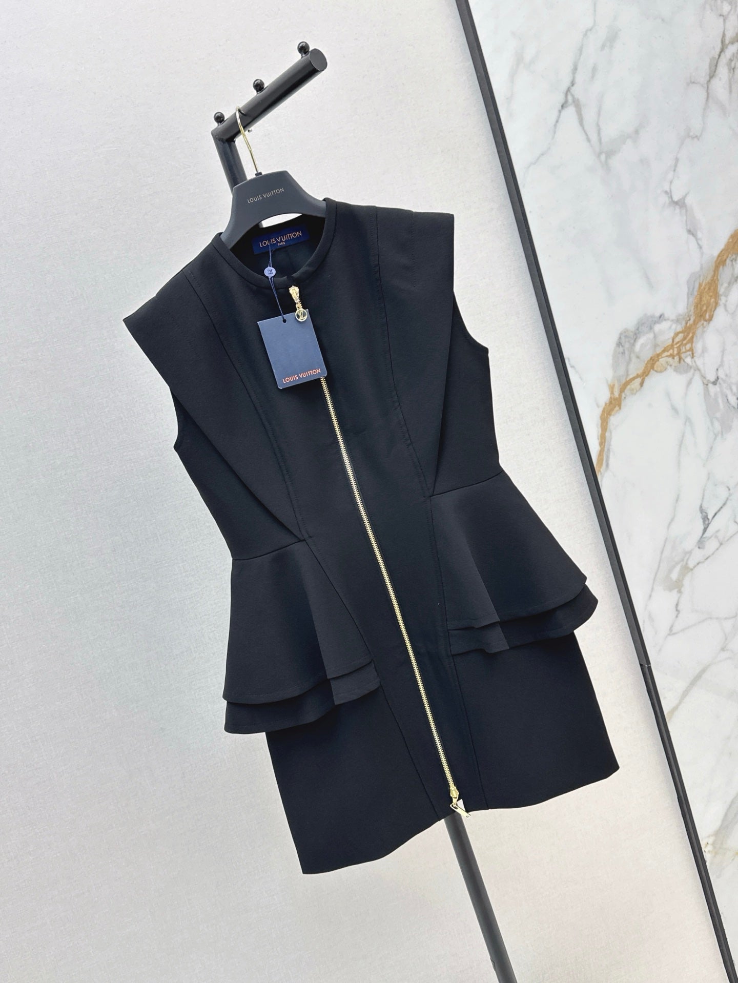 25ss ruffled vest dress