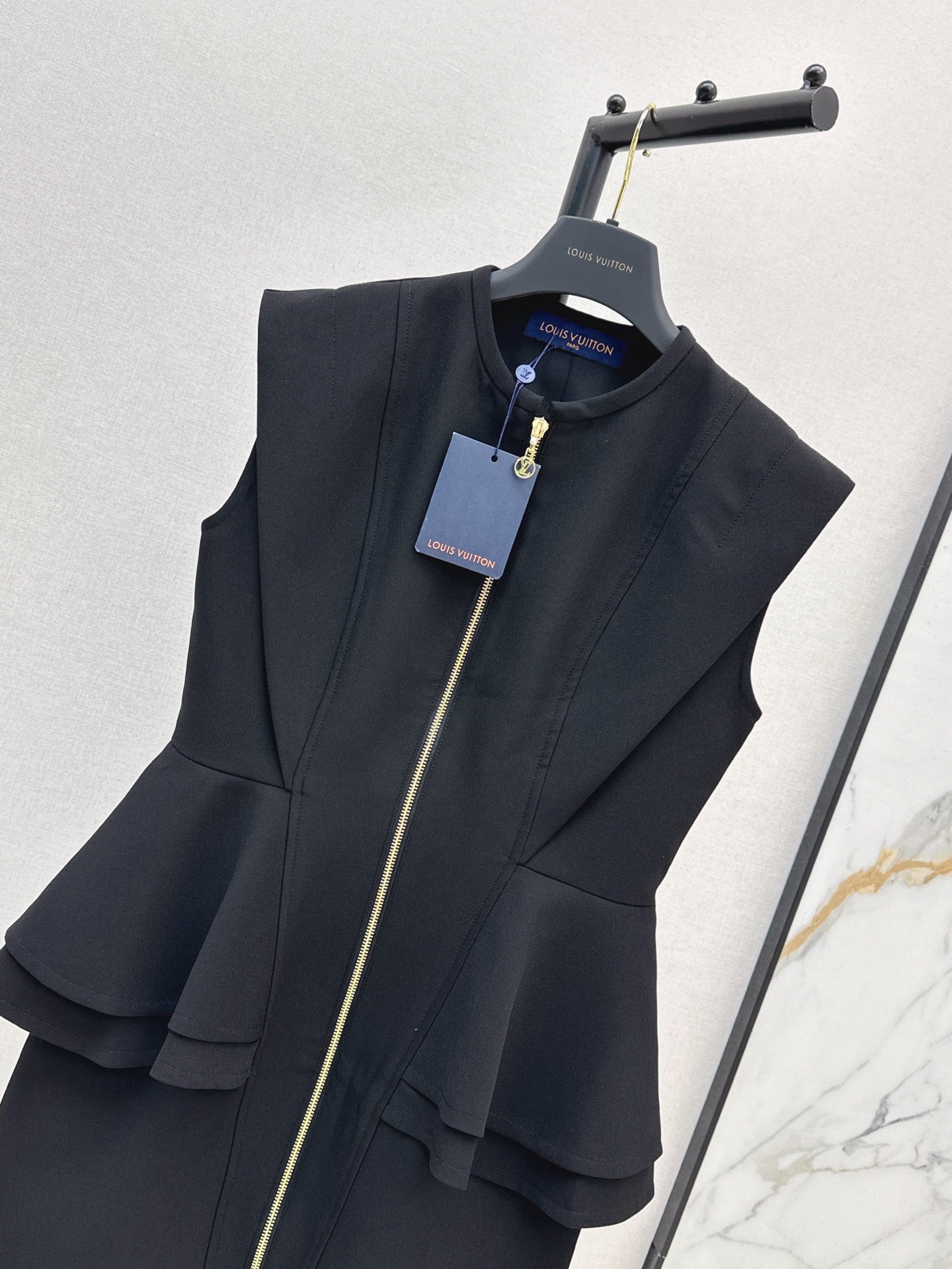 25ss ruffled vest dress