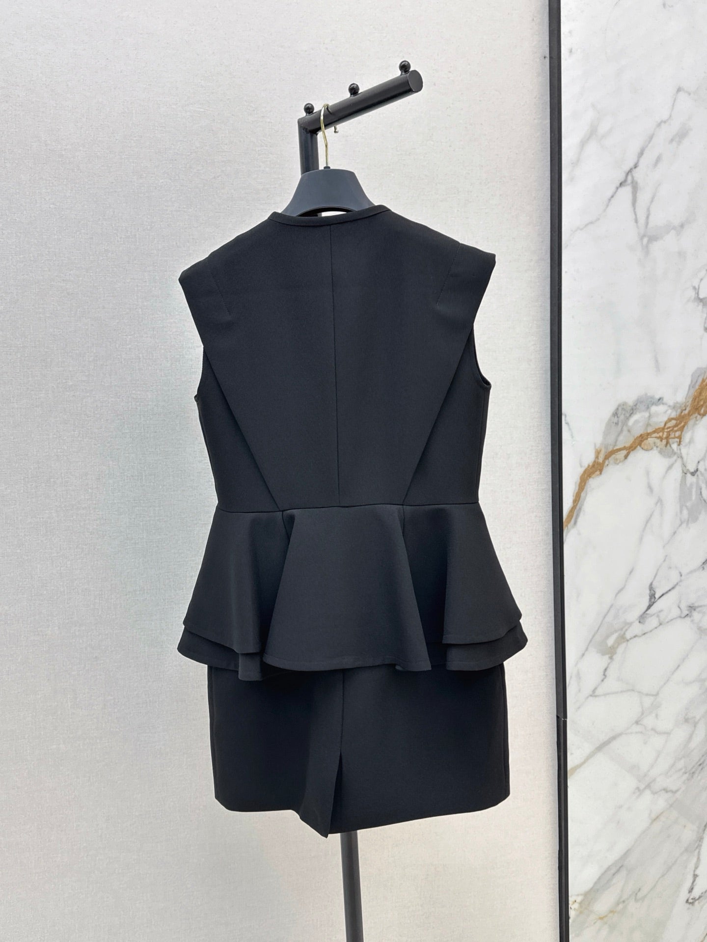 25ss ruffled vest dress