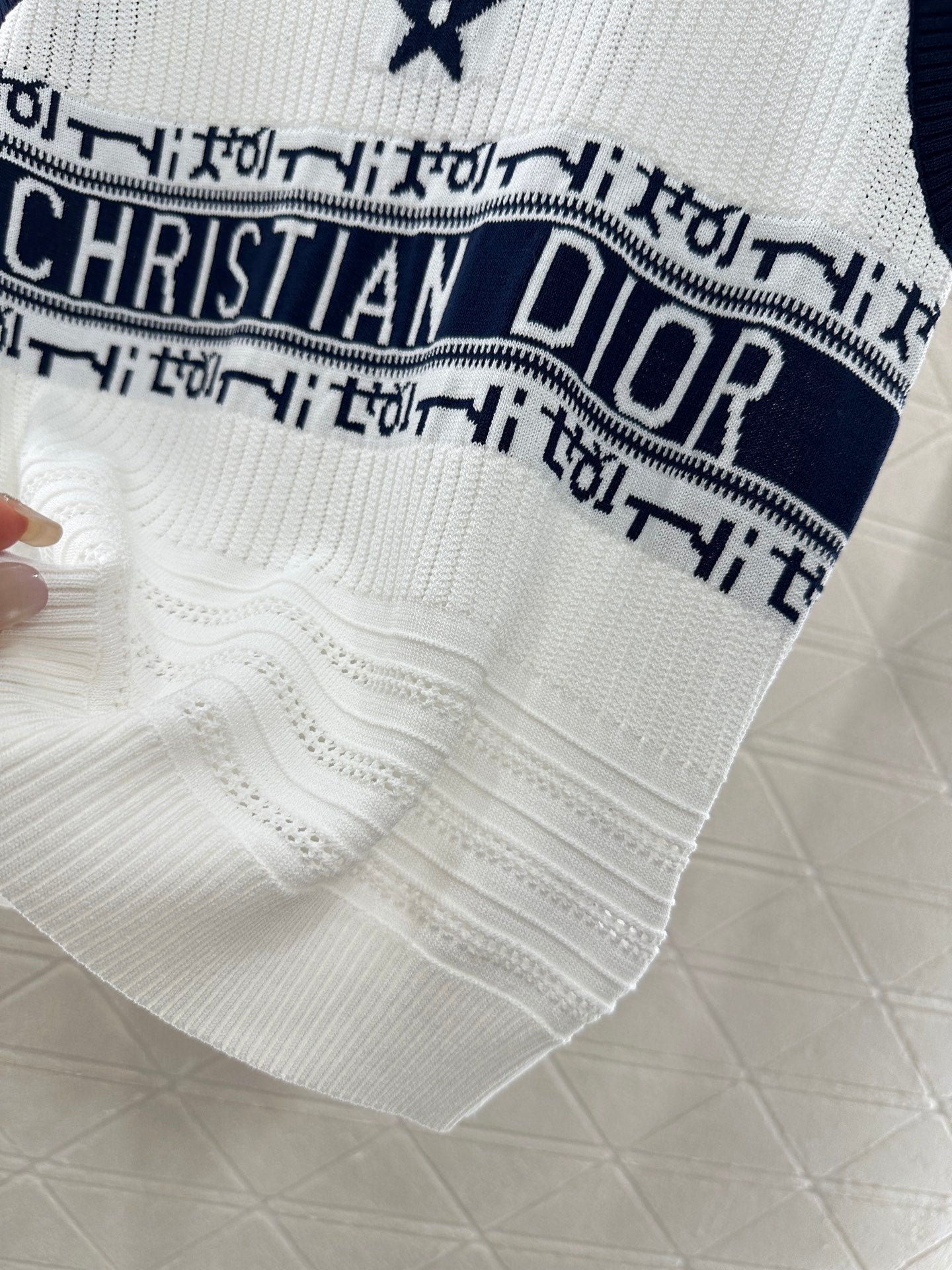 25ss crochet letter knitted vest
