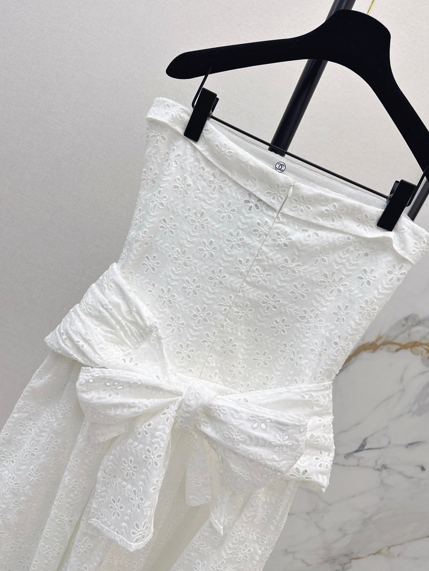 25ss resort style tube top design dress