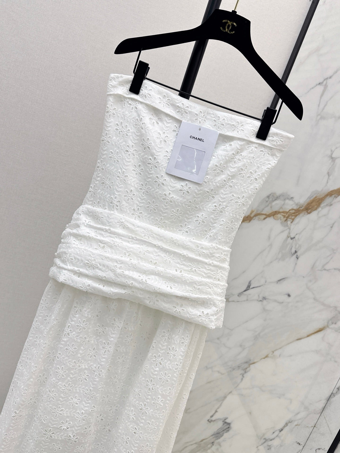 25ss resort style tube top design dress