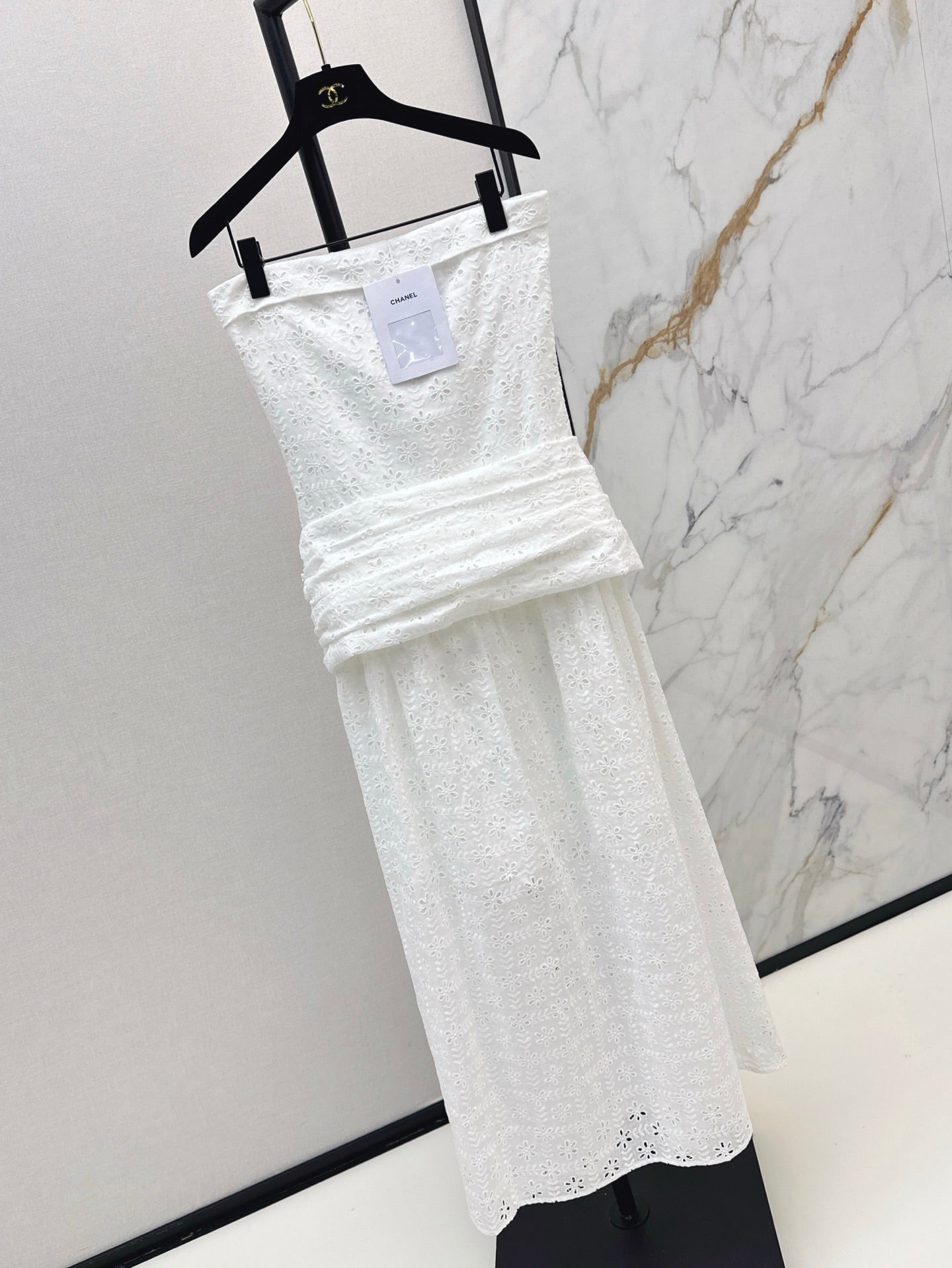 25ss resort style tube top design dress