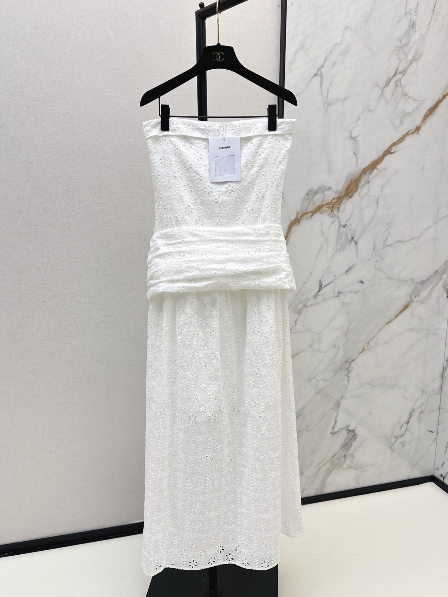 25ss resort style tube top design dress