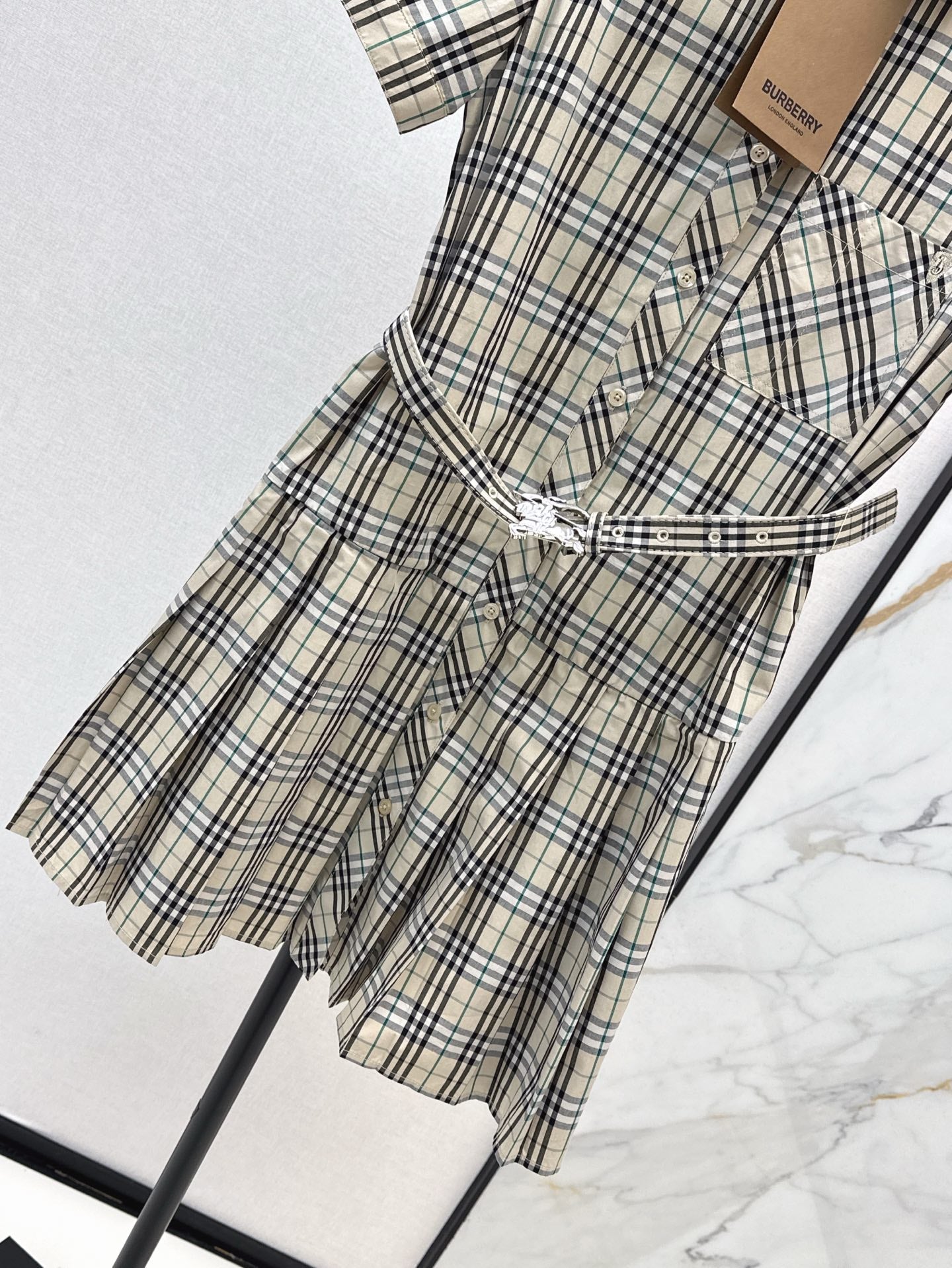 25ss classic plaid dress