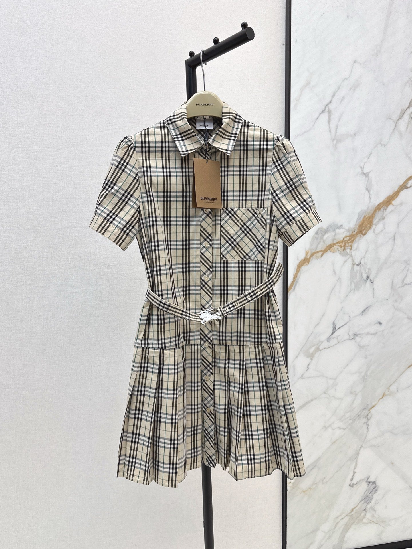 25ss classic plaid dress