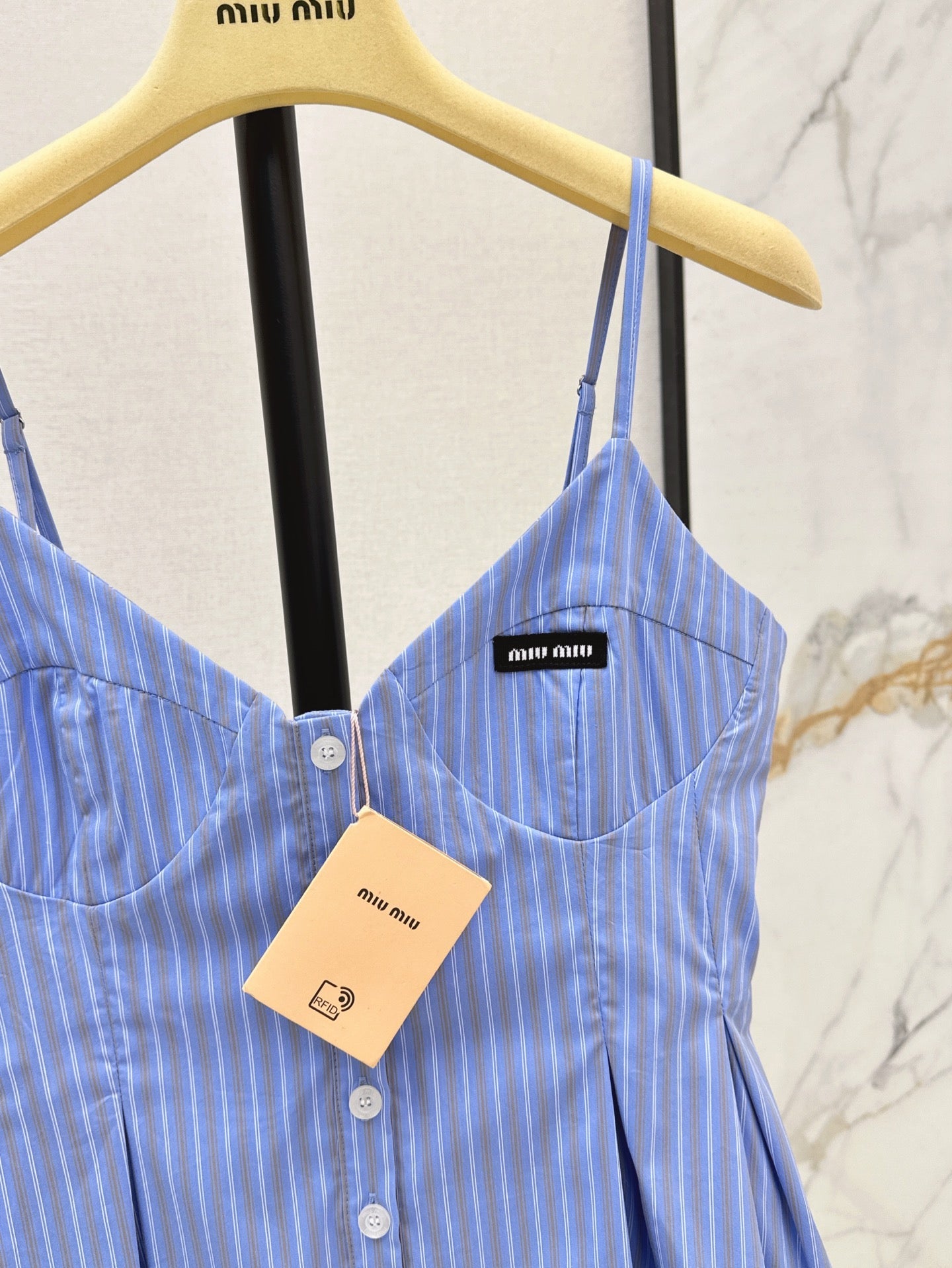 25ss blue striped small suspender belt