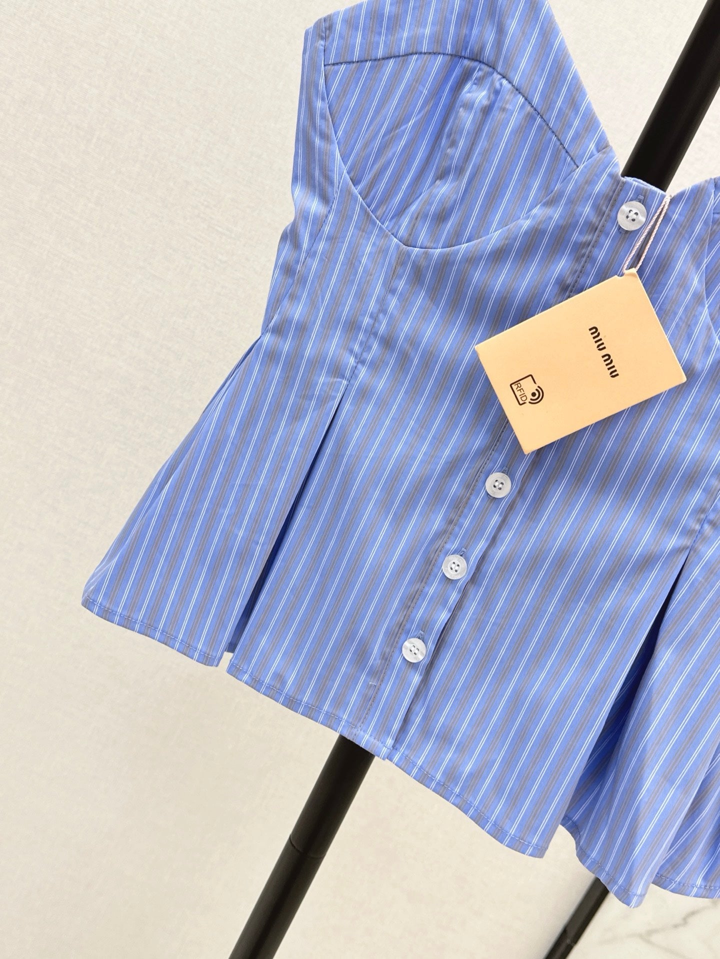 25ss blue striped small suspender belt