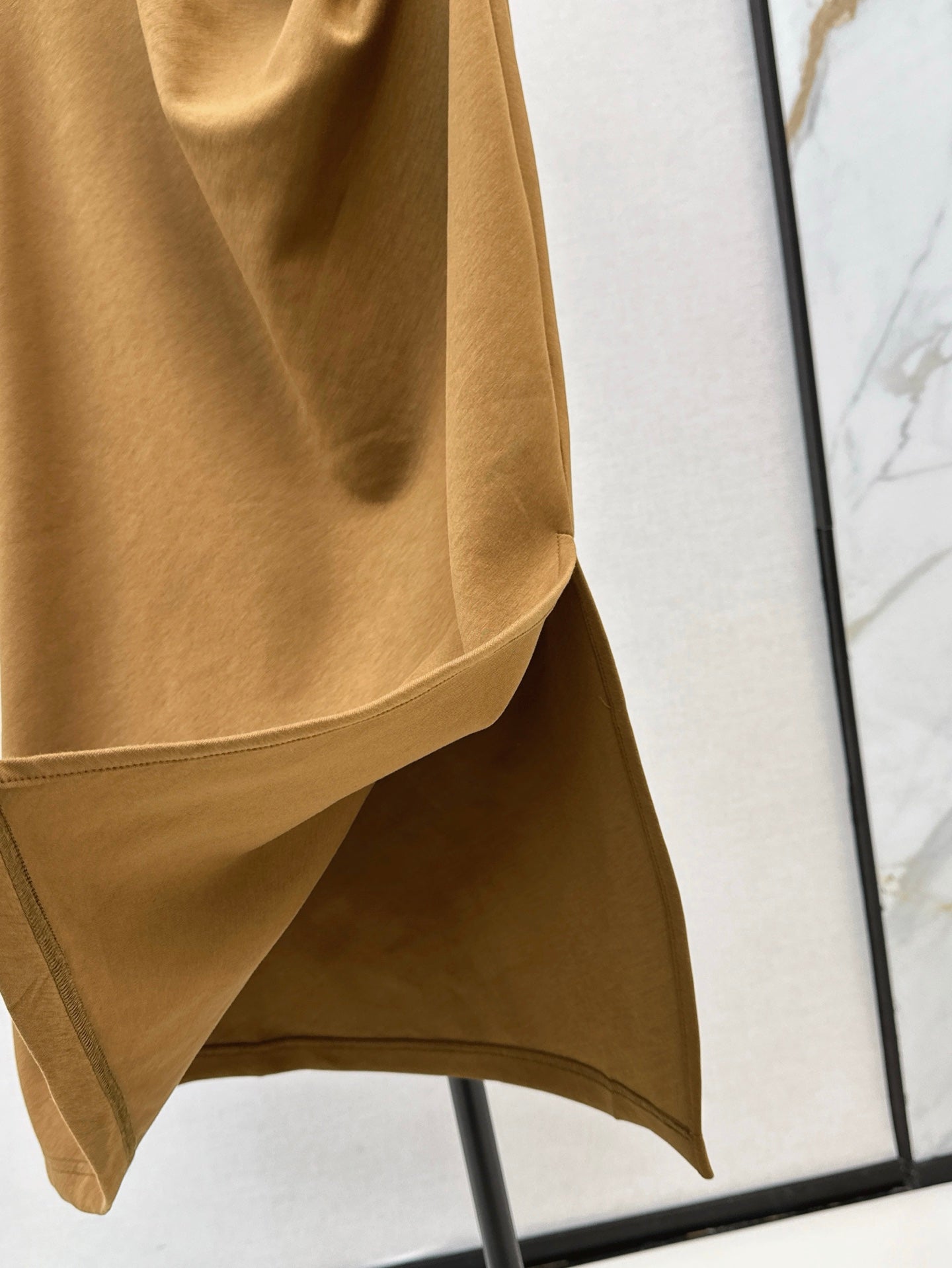 25ss contrasting lapel waist dress