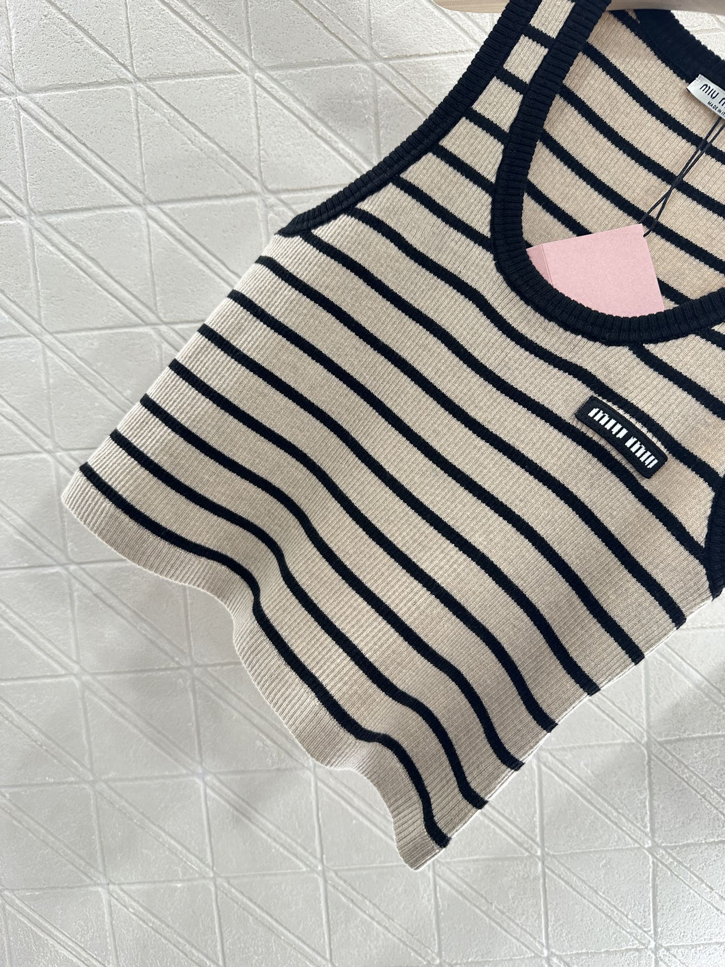 25ss striped knitted vest2