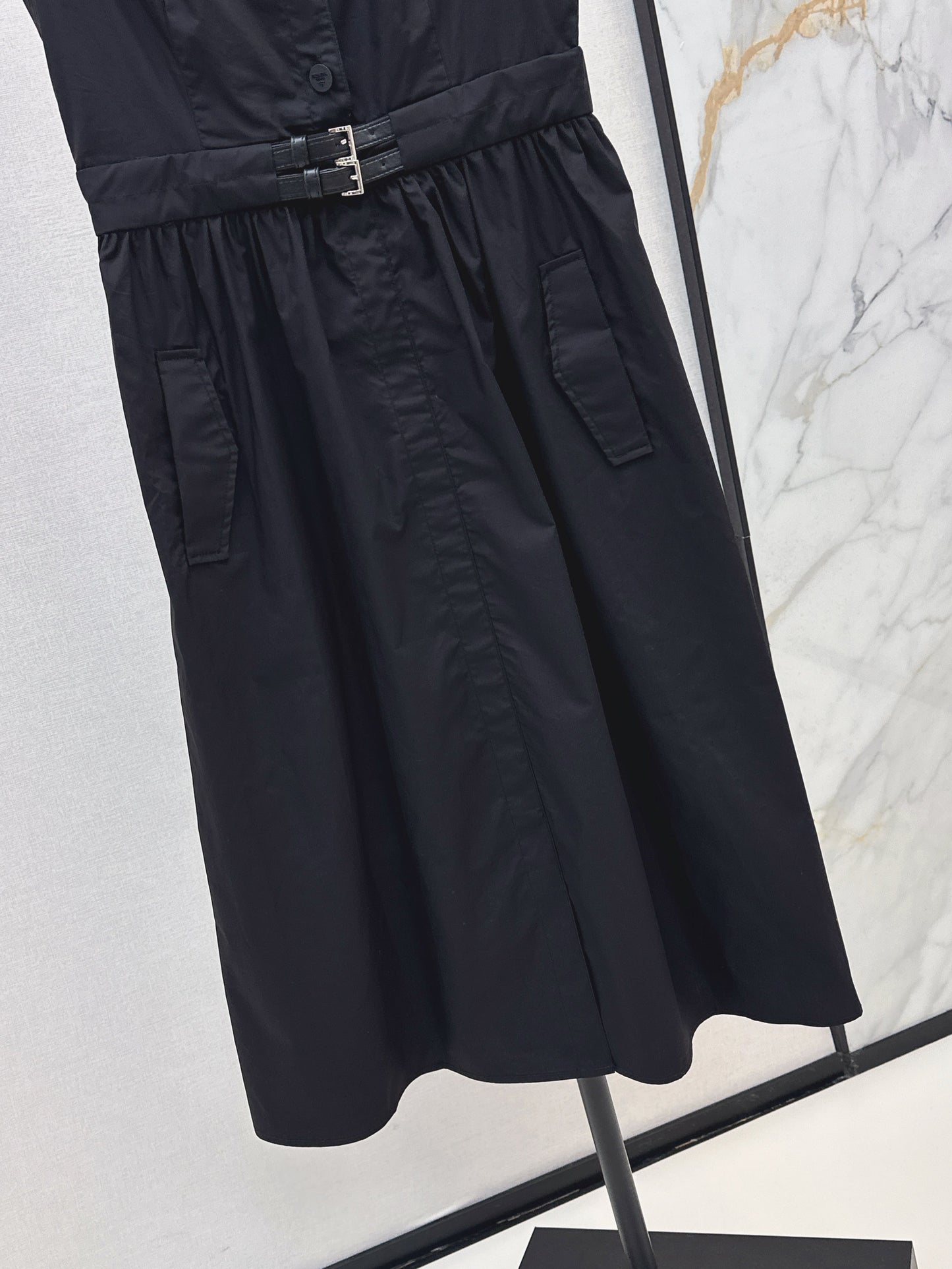 25ss belted pleated cargo tank top