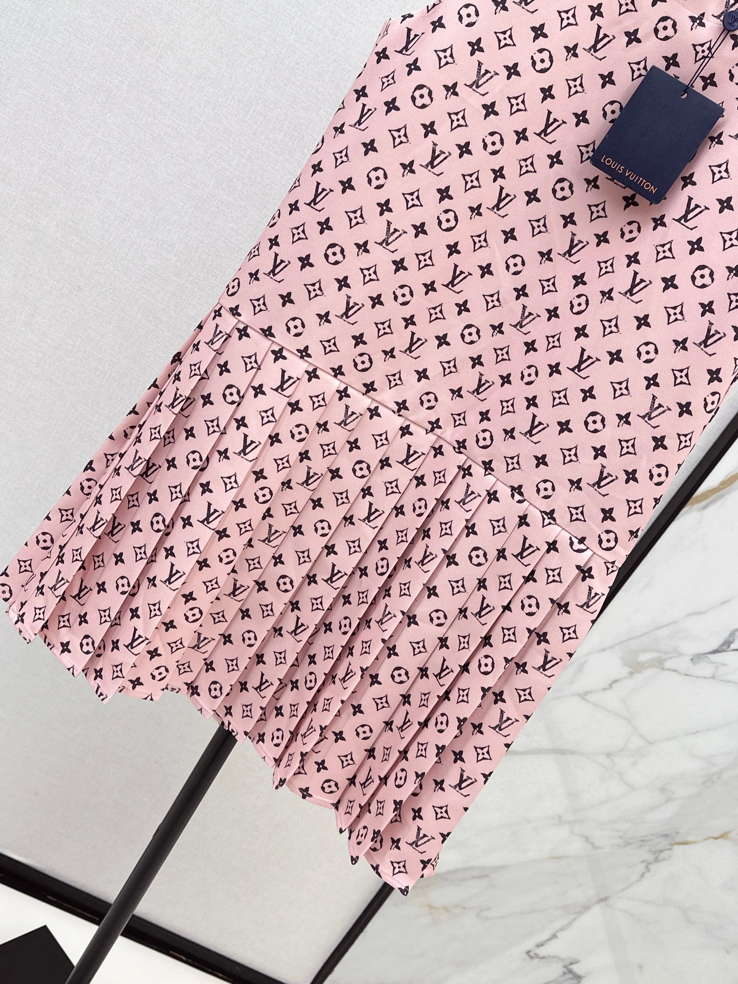 25ss classic floral pink sleeveless dress