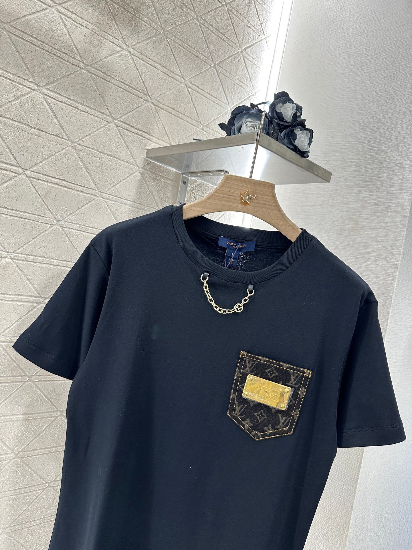 25ss metal logo pocket T-shirt
