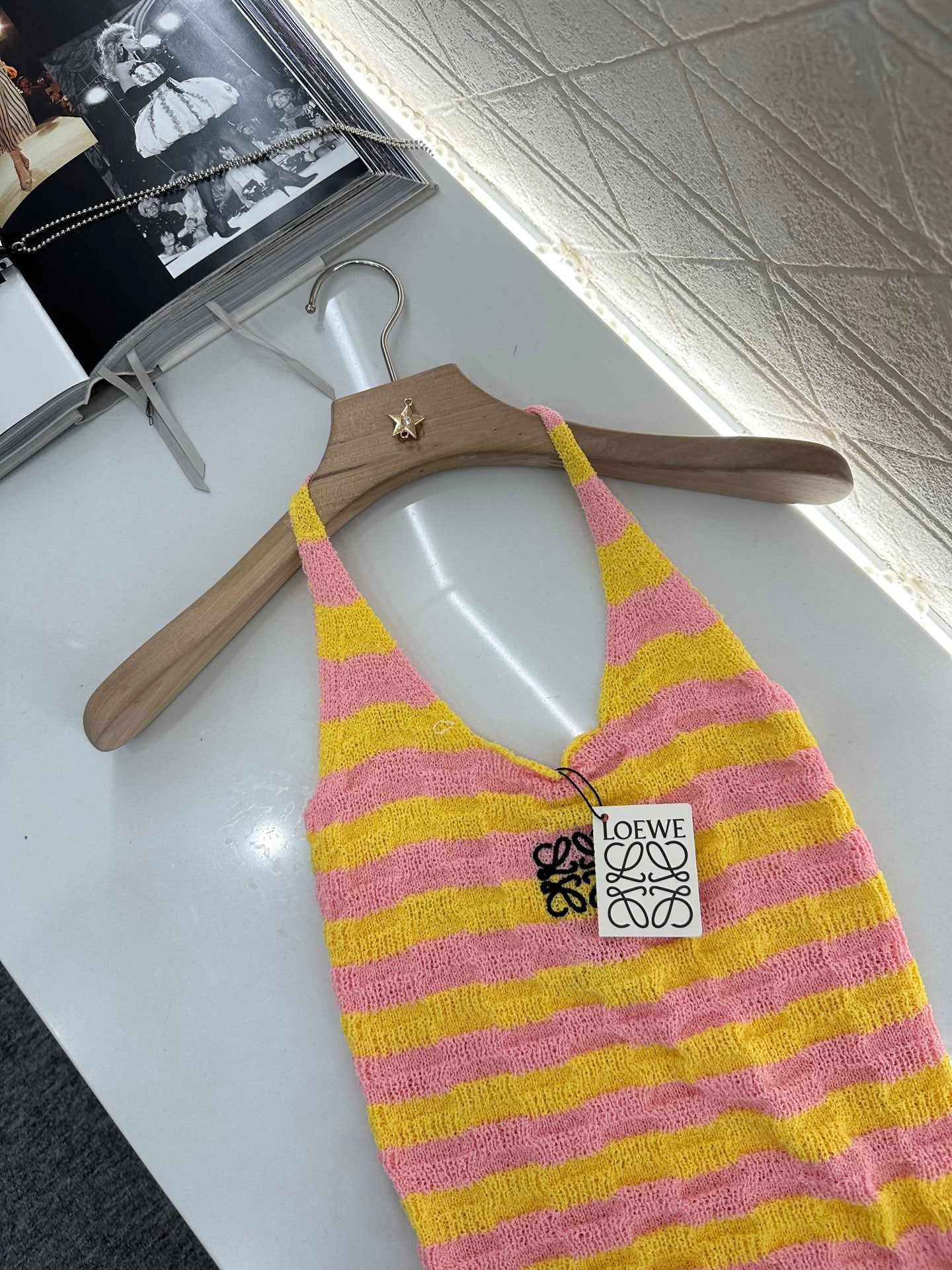 25ss embroidered halter neck vest