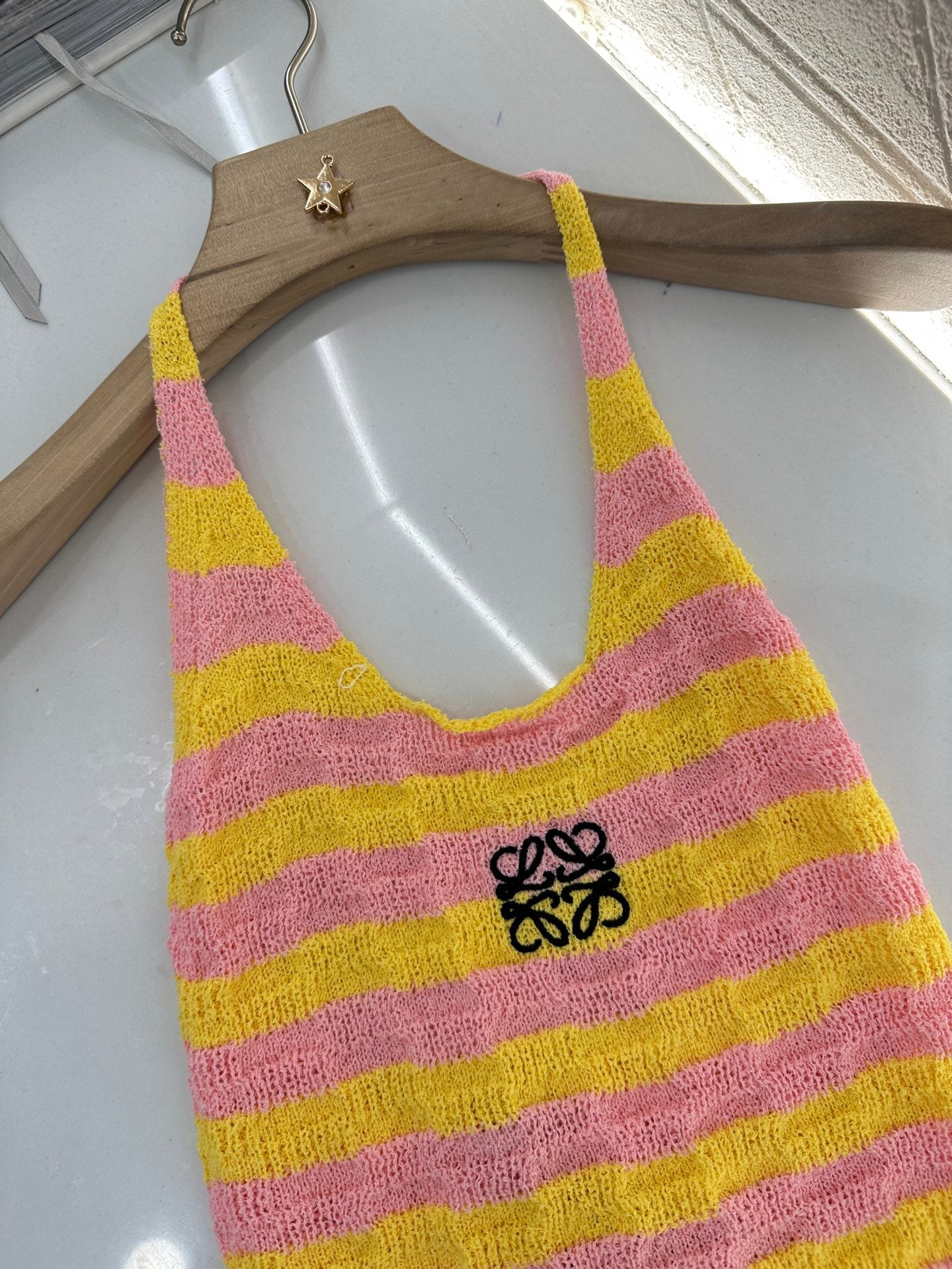 25ss embroidered halter neck vest
