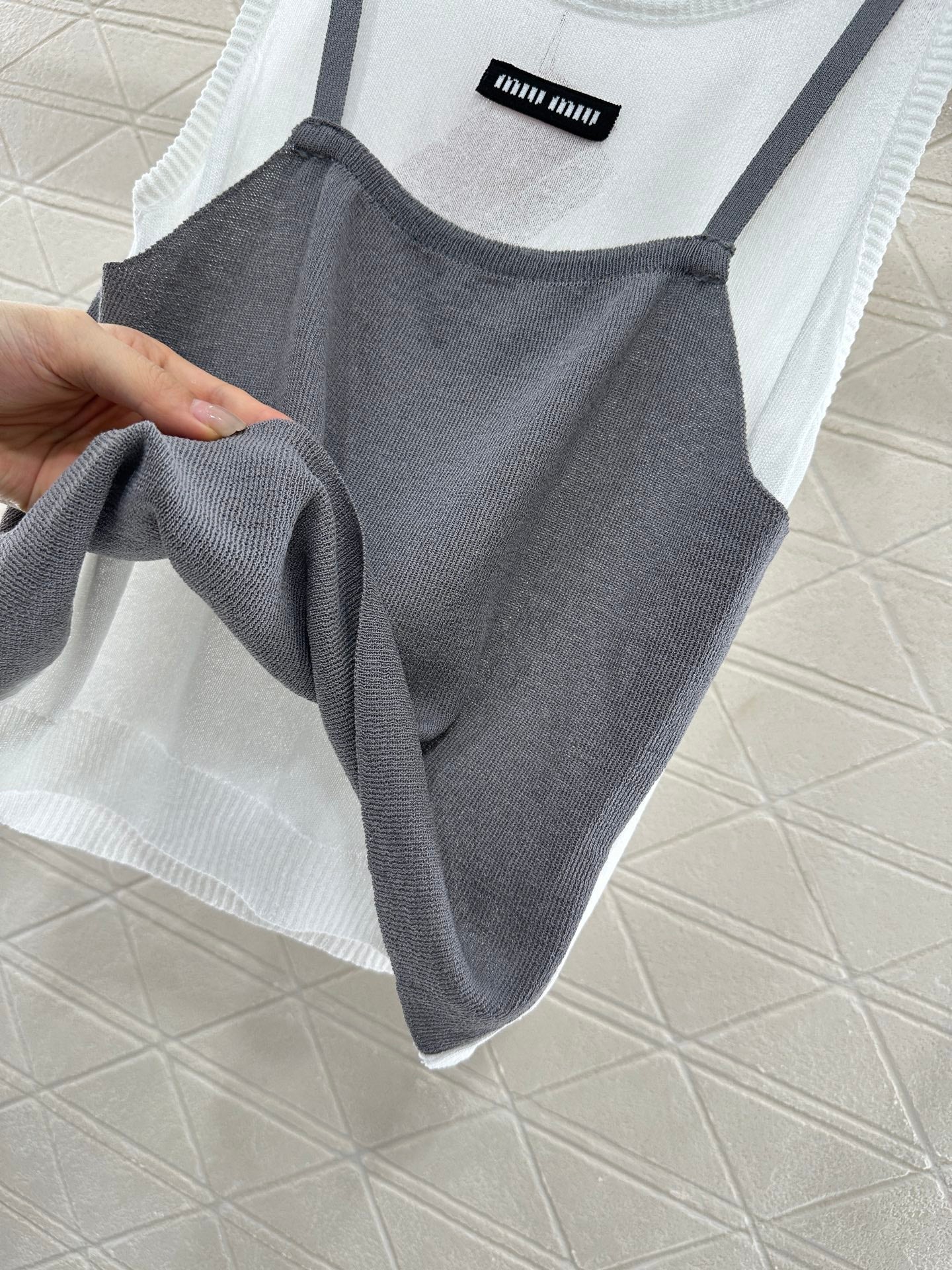 25ss fashion fake two piece vest-2