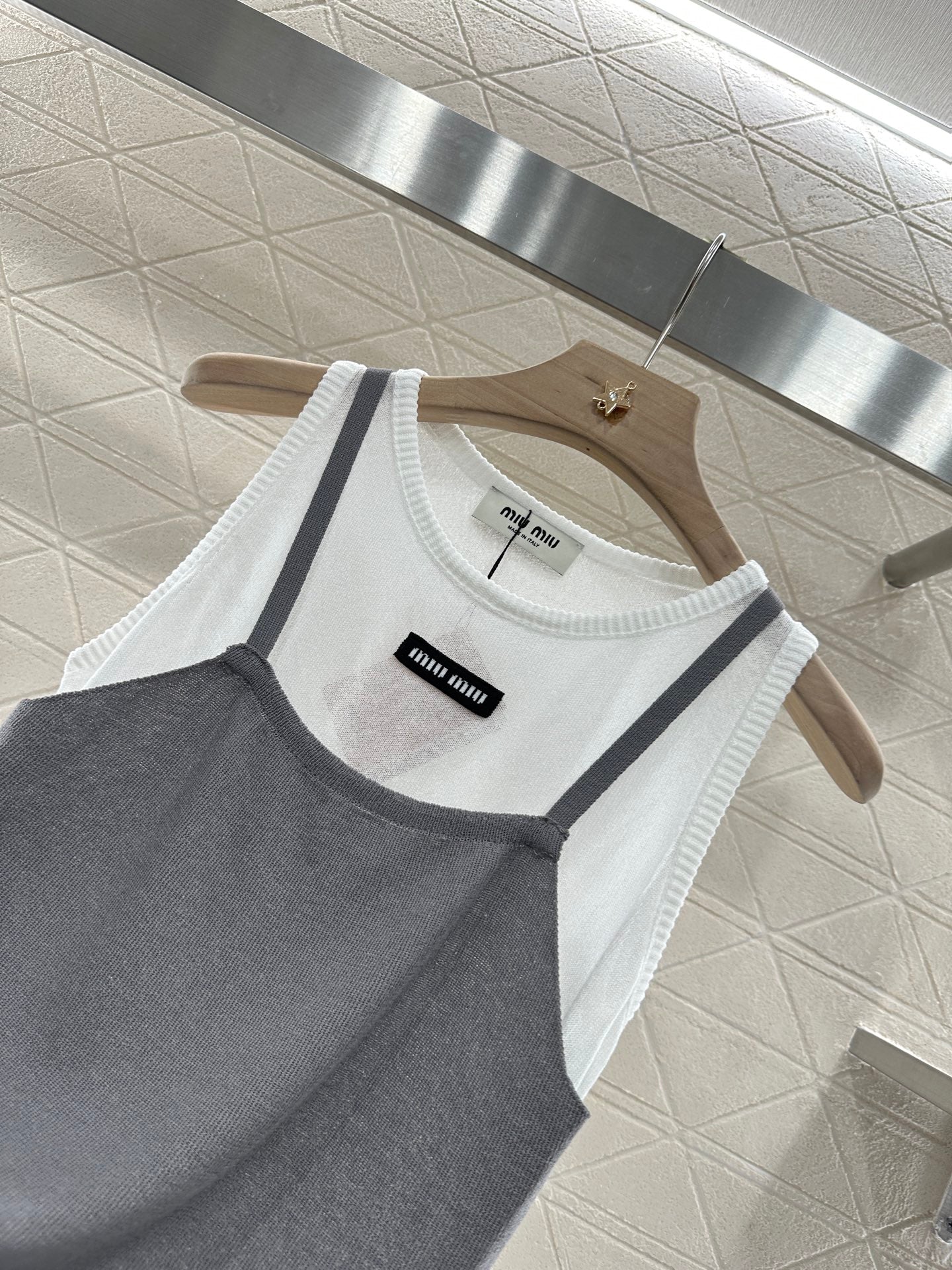 25ss fashion fake two piece vest-2