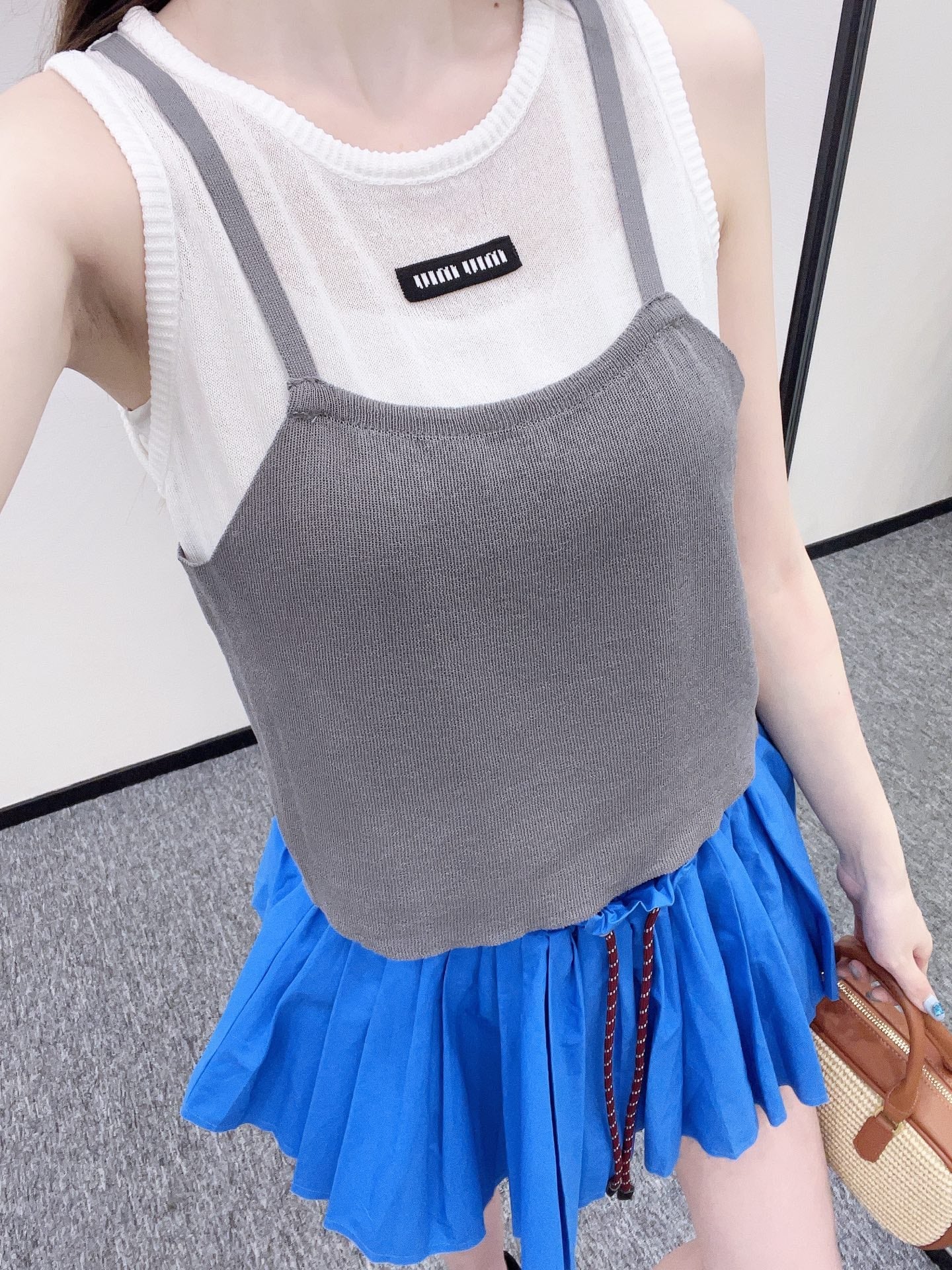25ss fashion fake two piece vest-2