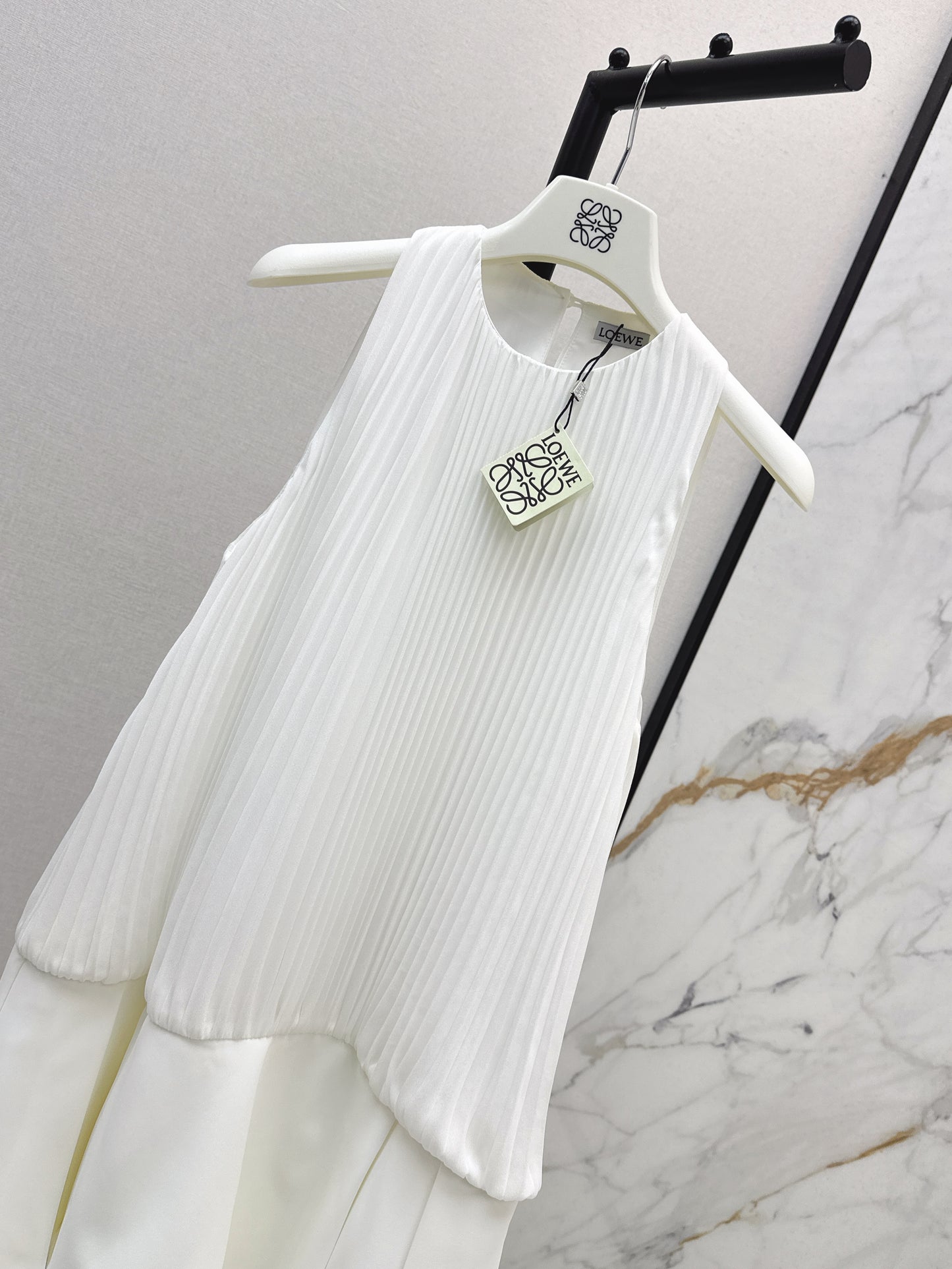25ss pleated ruffle mini dress
