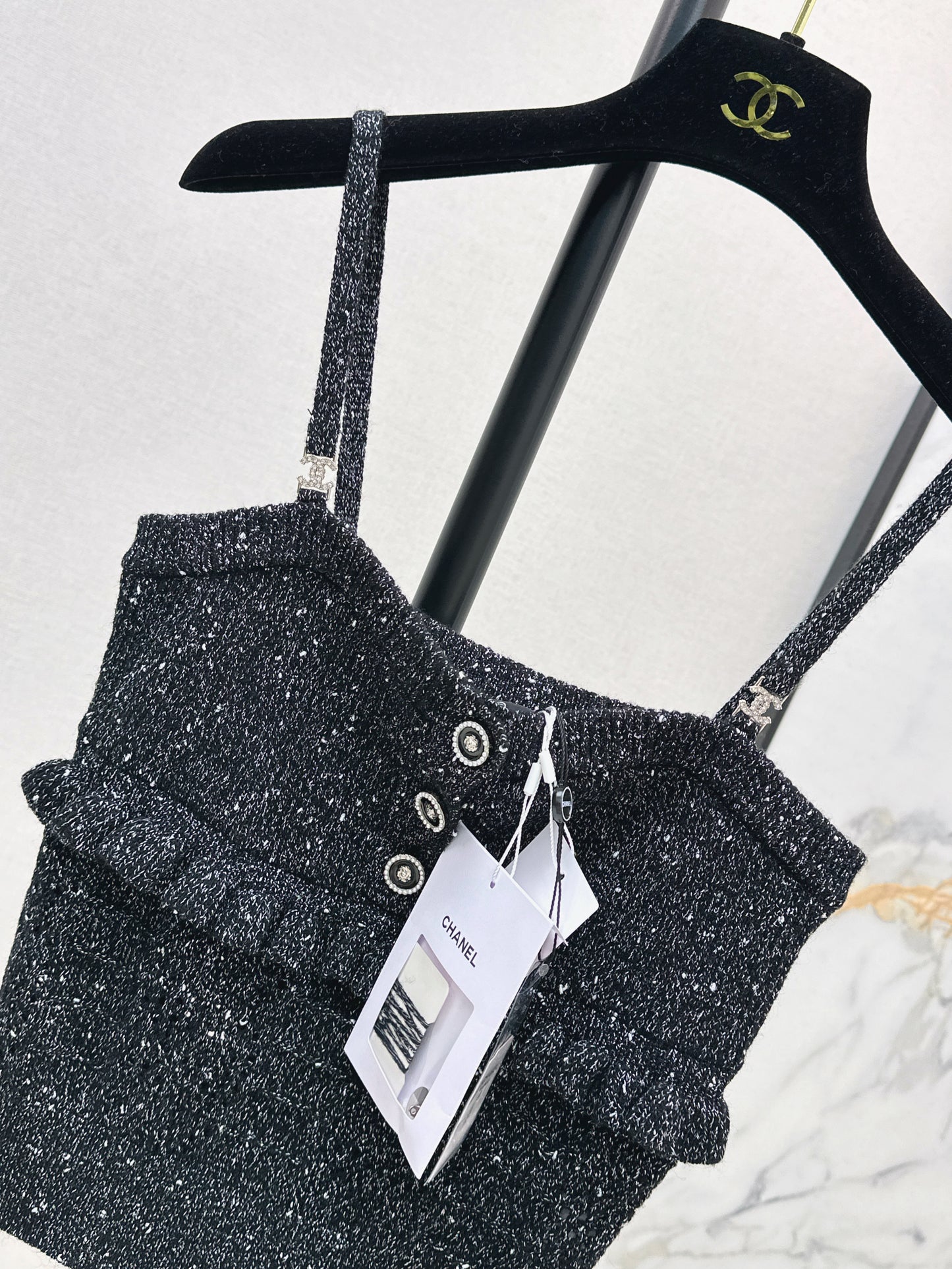 25ss knitted layered lace camisole