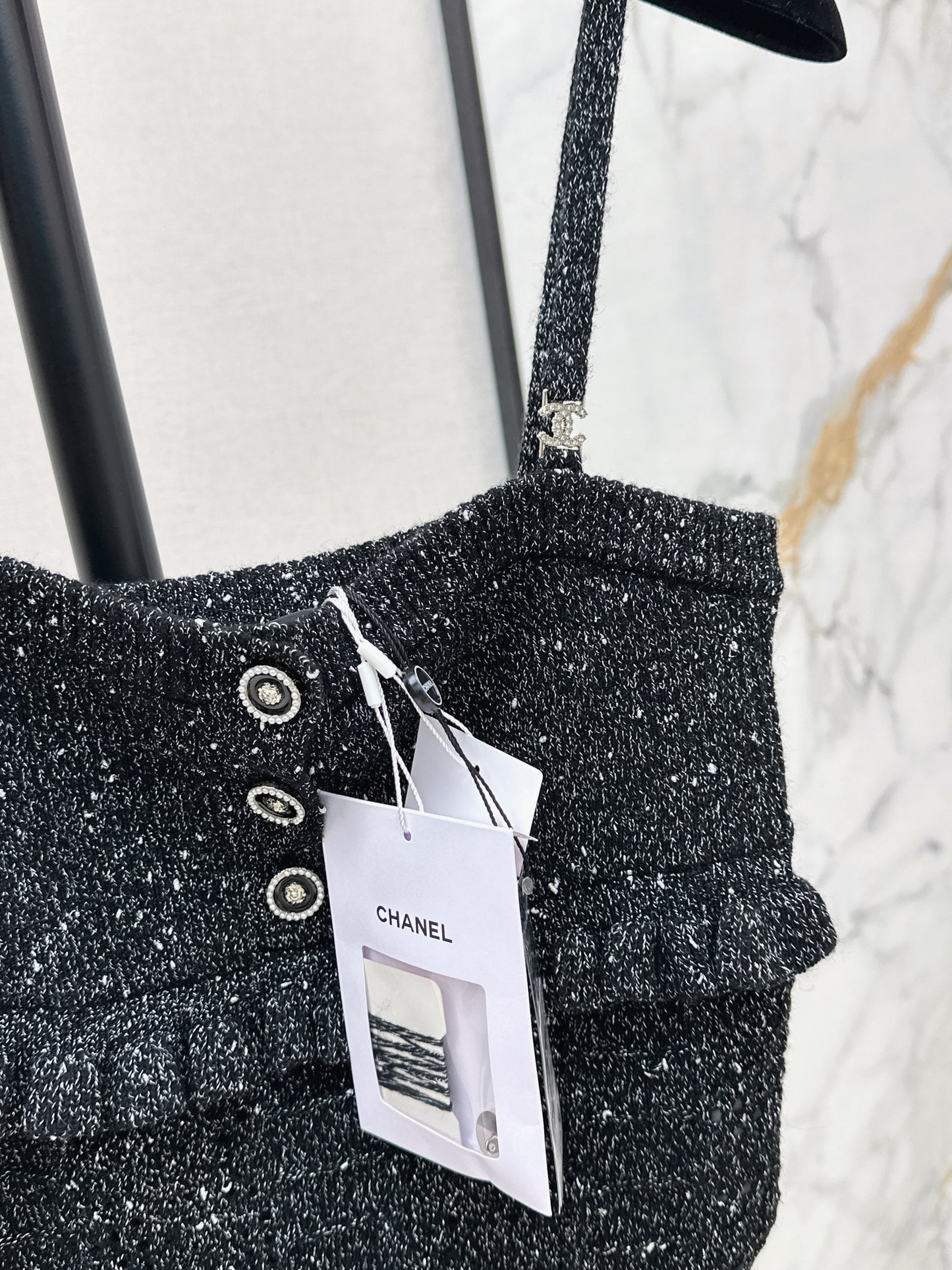 25ss knitted layered lace camisole