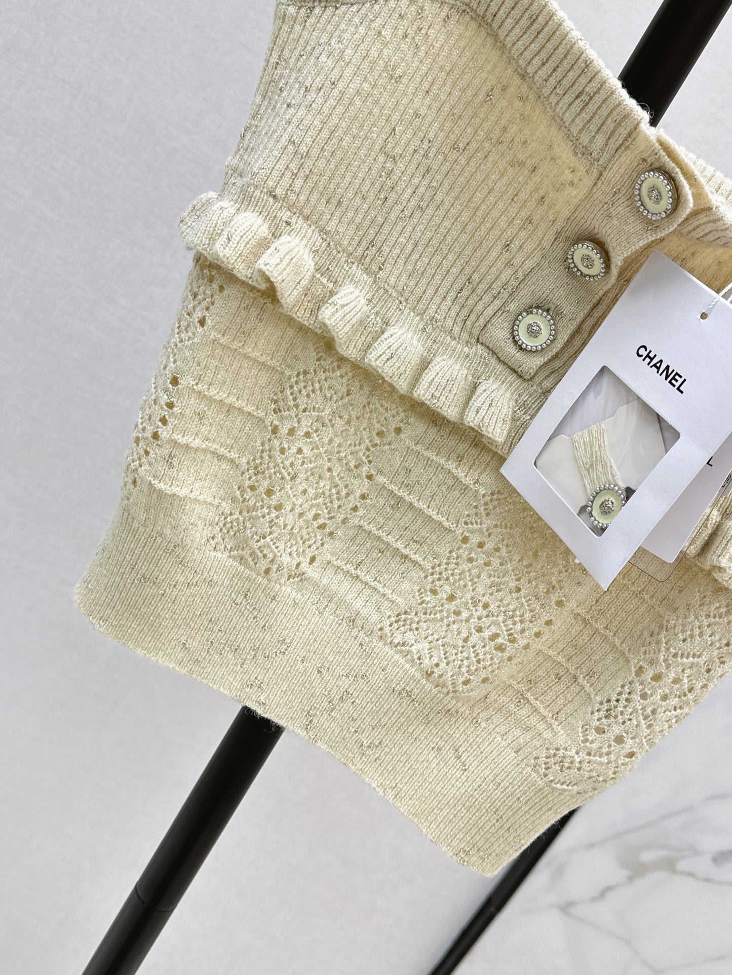 25ss knitted layered lace camisole