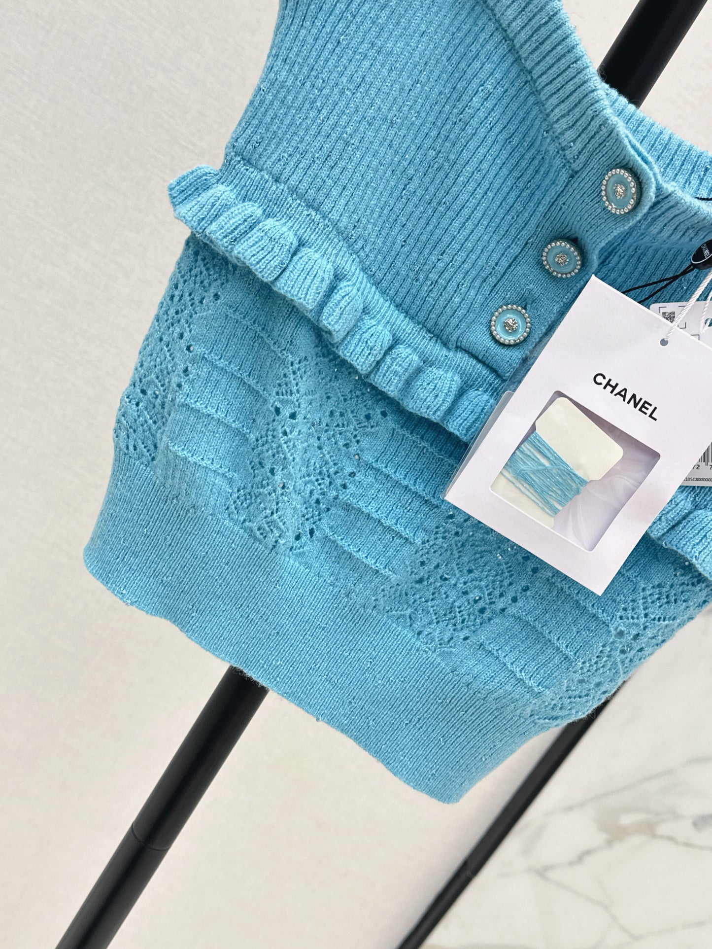 25ss knitted layered lace camisole