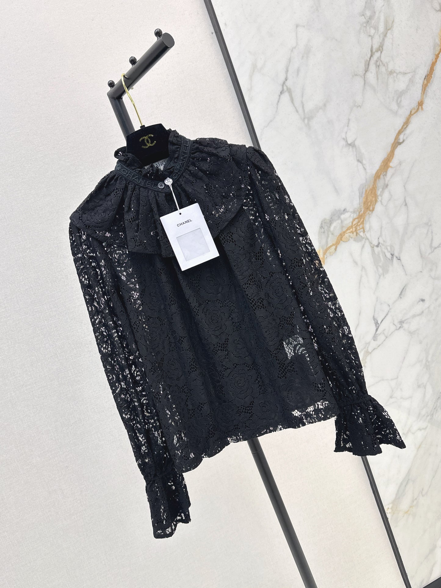 25ss Lace shirt + lace long skirt