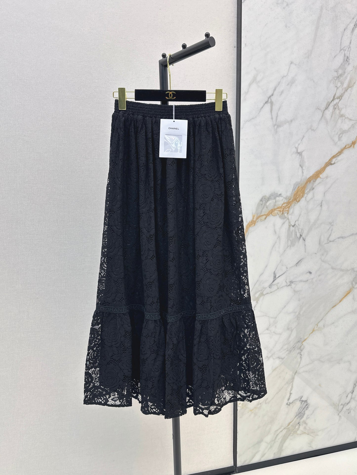 25ss Lace shirt + lace long skirt