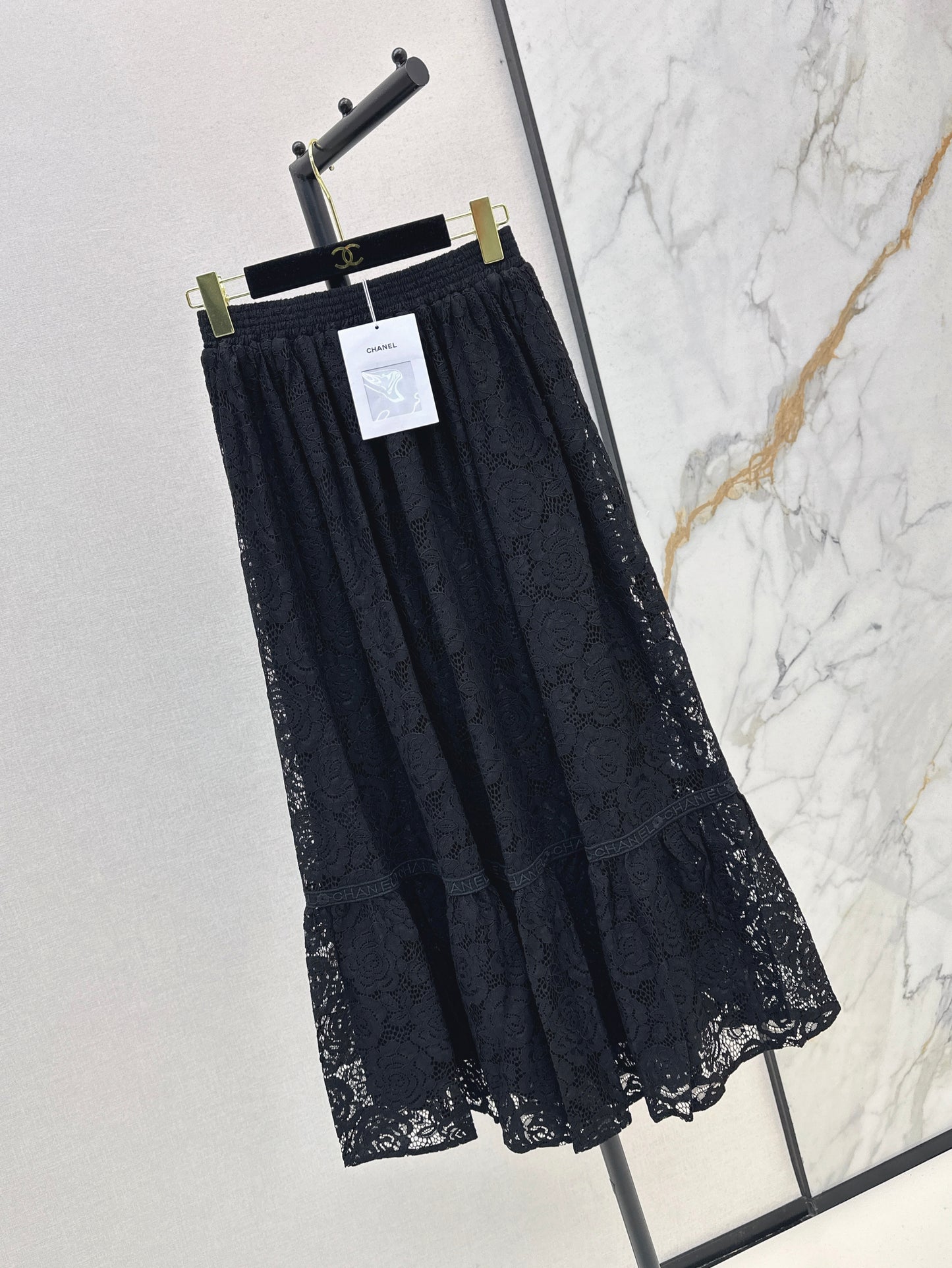 25ss Lace shirt + lace long skirt