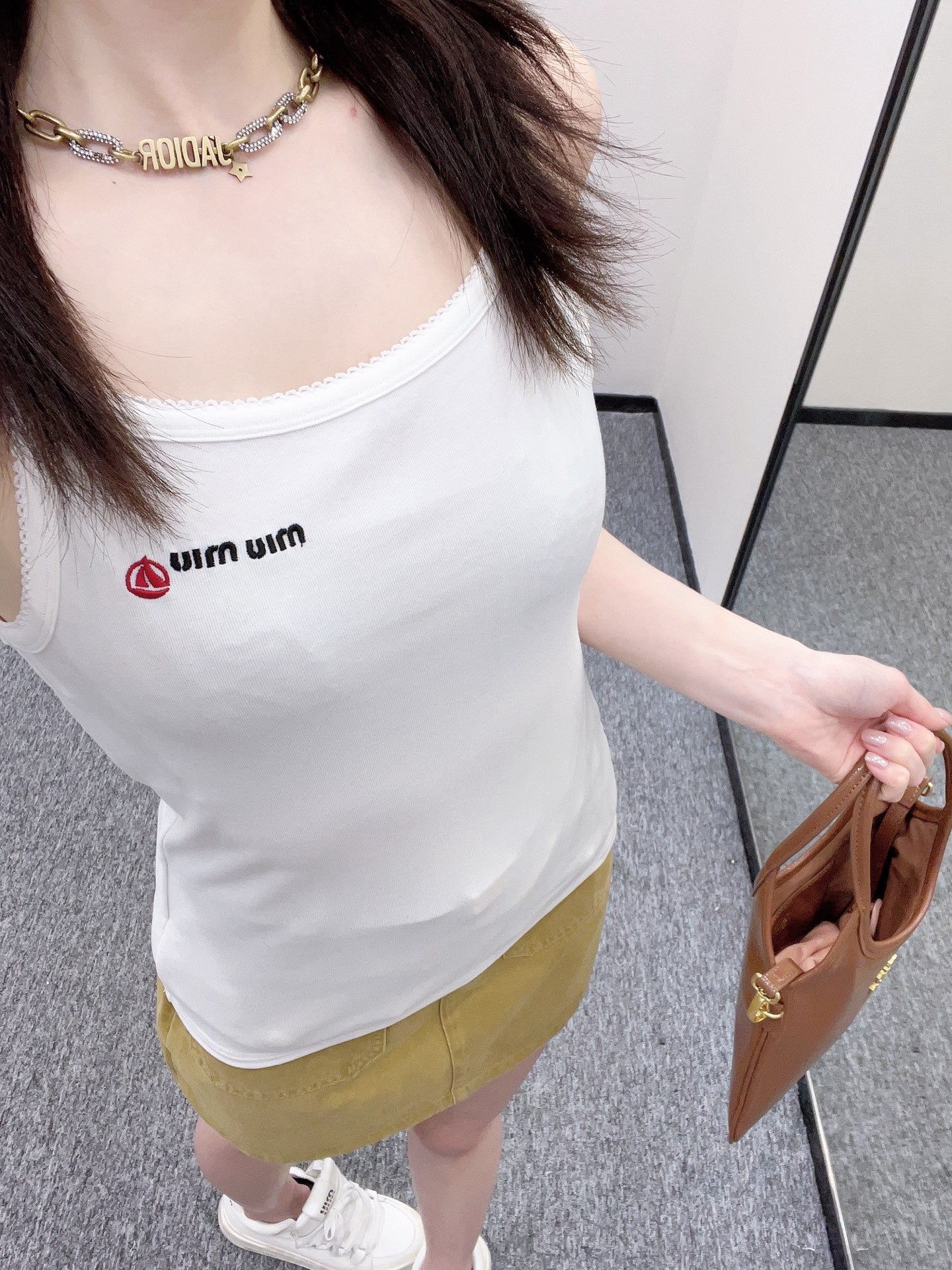 New fashion cotton twill lace camisole
