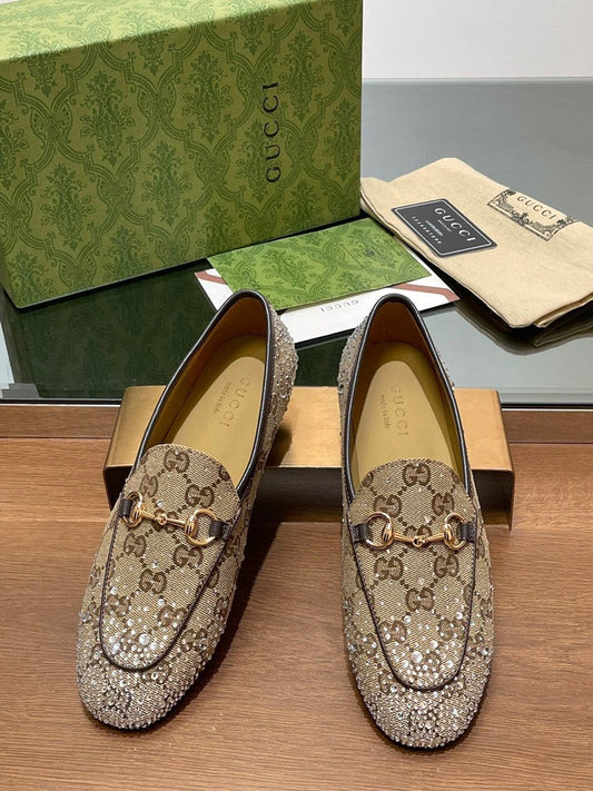 Fashion crystal diamond loafers