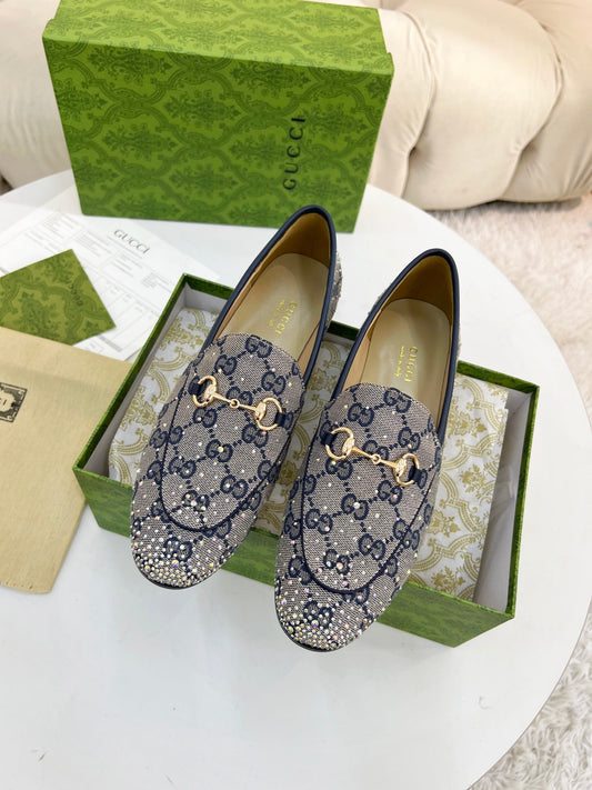 Fashion crystal diamond loafers