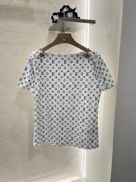 25ss one shoulder chain T-shirt