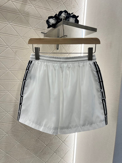 25ss logo embroidered hooded zipper short sleeves + shorts set