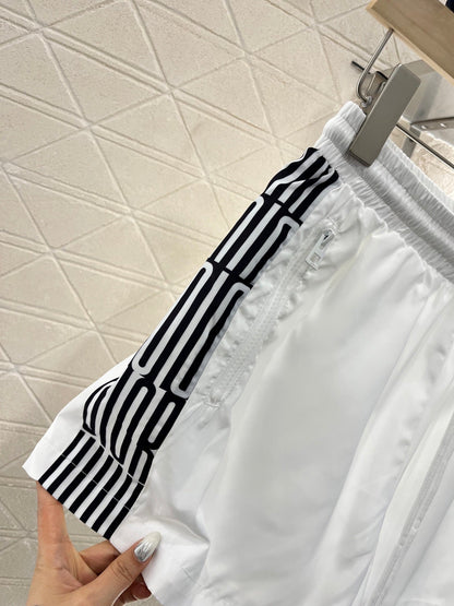 25ss logo embroidered hooded zipper short sleeves + shorts set
