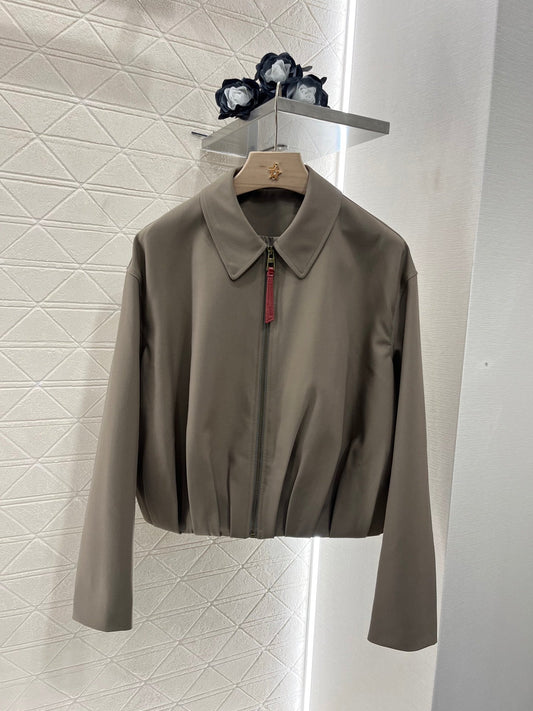 25ss zipper leather jacket