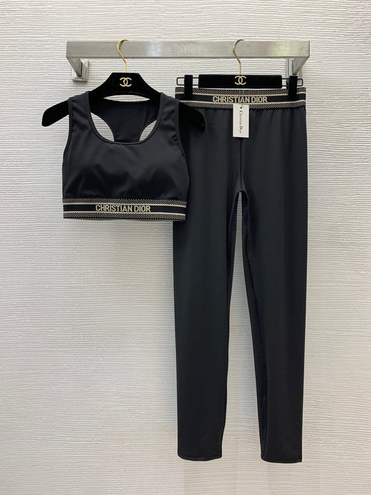 25ss contrasting webbing edge yoga fitness suit